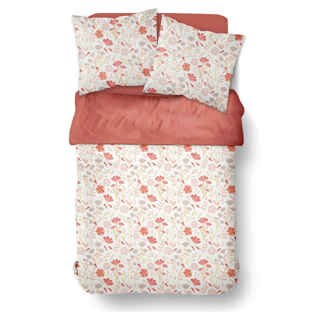 Printed cotton bed set TODAY LINGE DE MAISON Orange