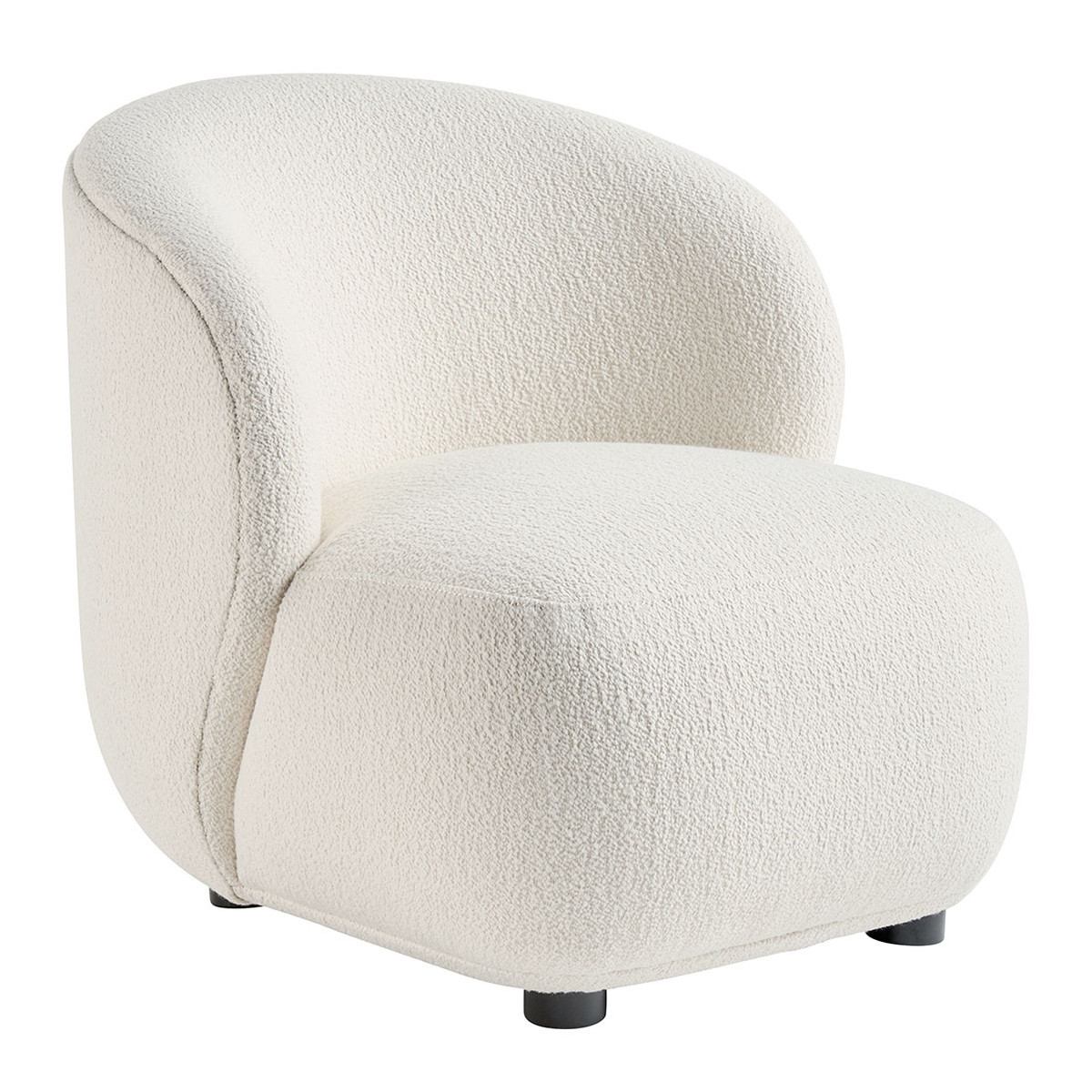 Fauteuil lisette en bouclette BLANC D'IVOIRE Beige
