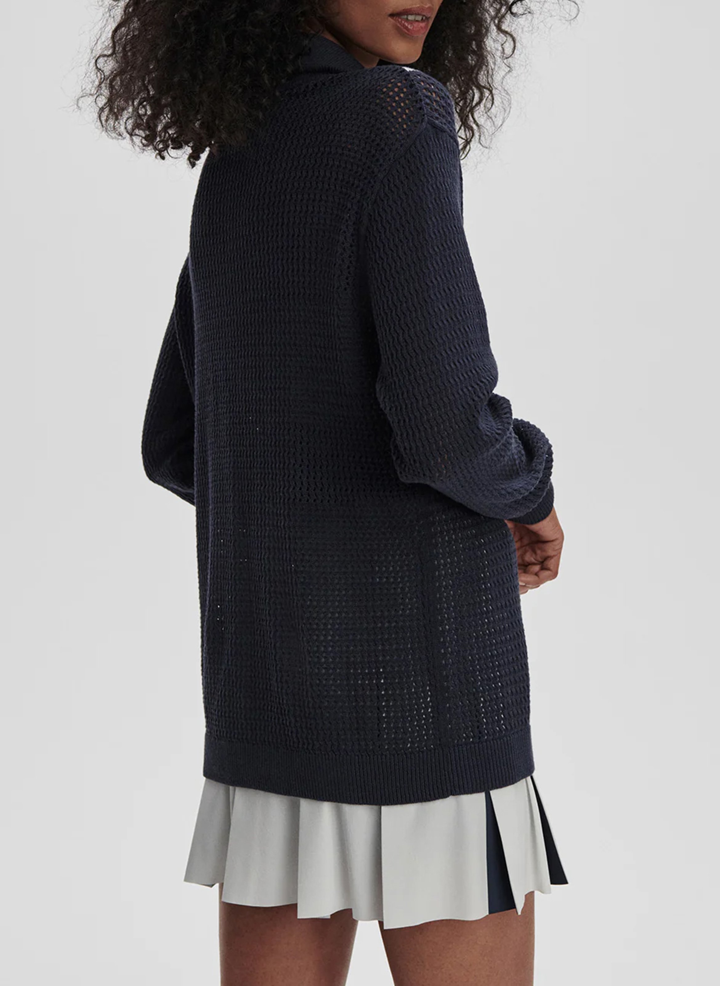 Strickpullover mit Stehkragen und Reißverschluss VARLEY Blau