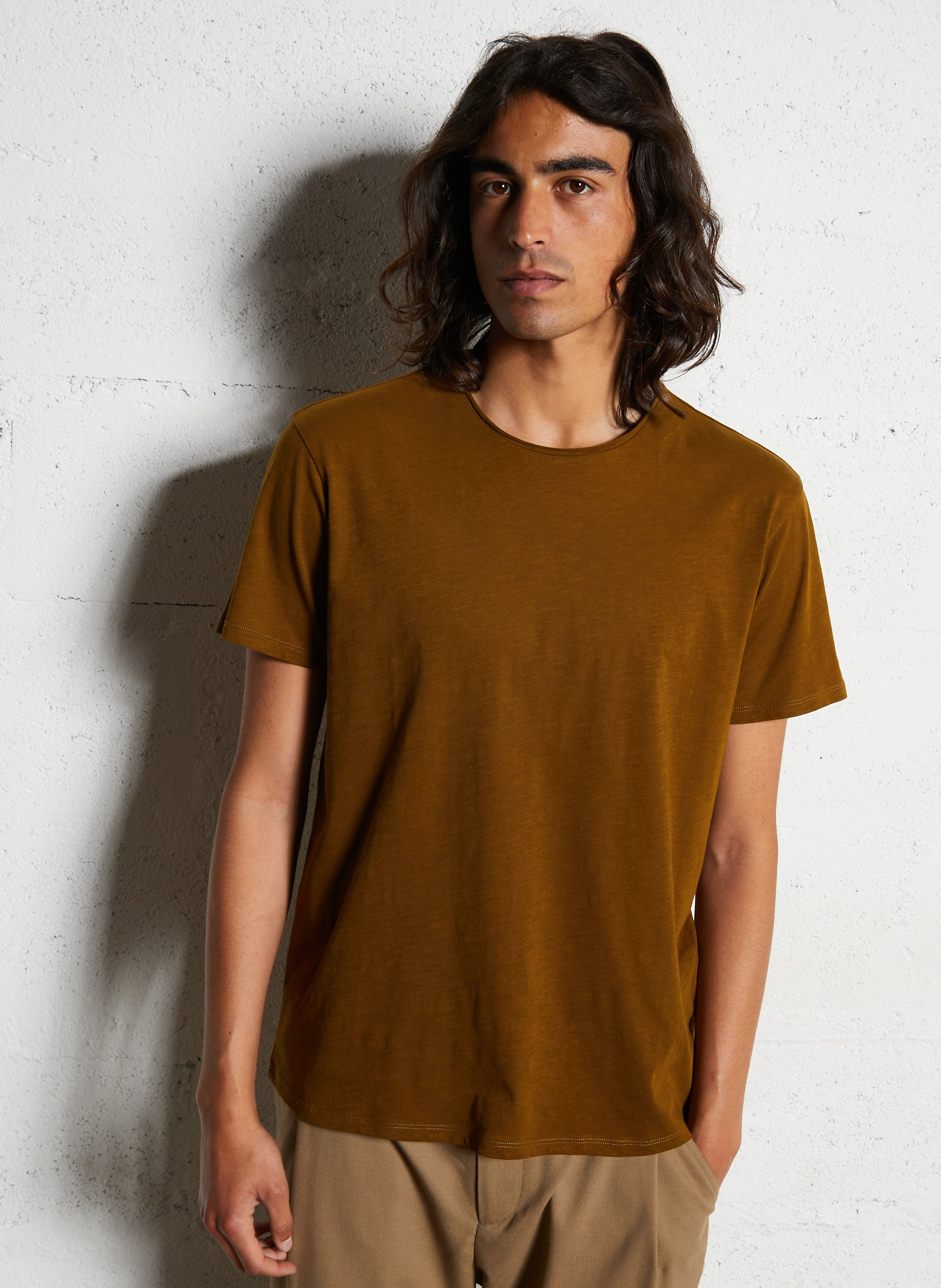 Straight fit round neck short sleeve t-shirt IKKS Yellow