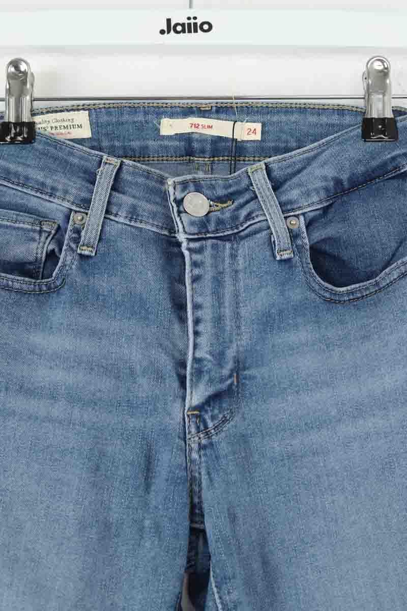 Cotton skinny jeans LEVI'S - Seconde main Blue