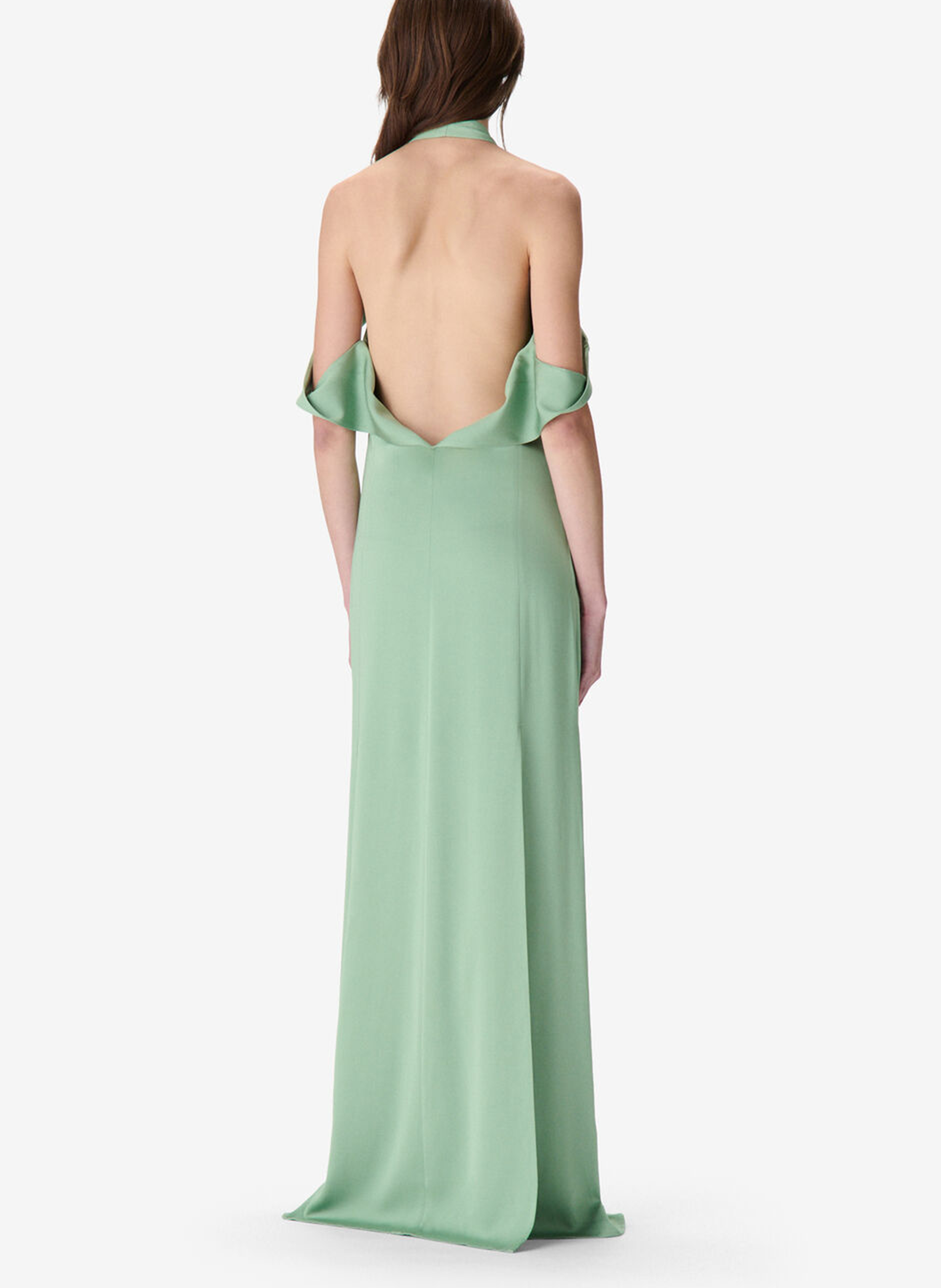 Short asymmetrical dress with patterns IRO Green