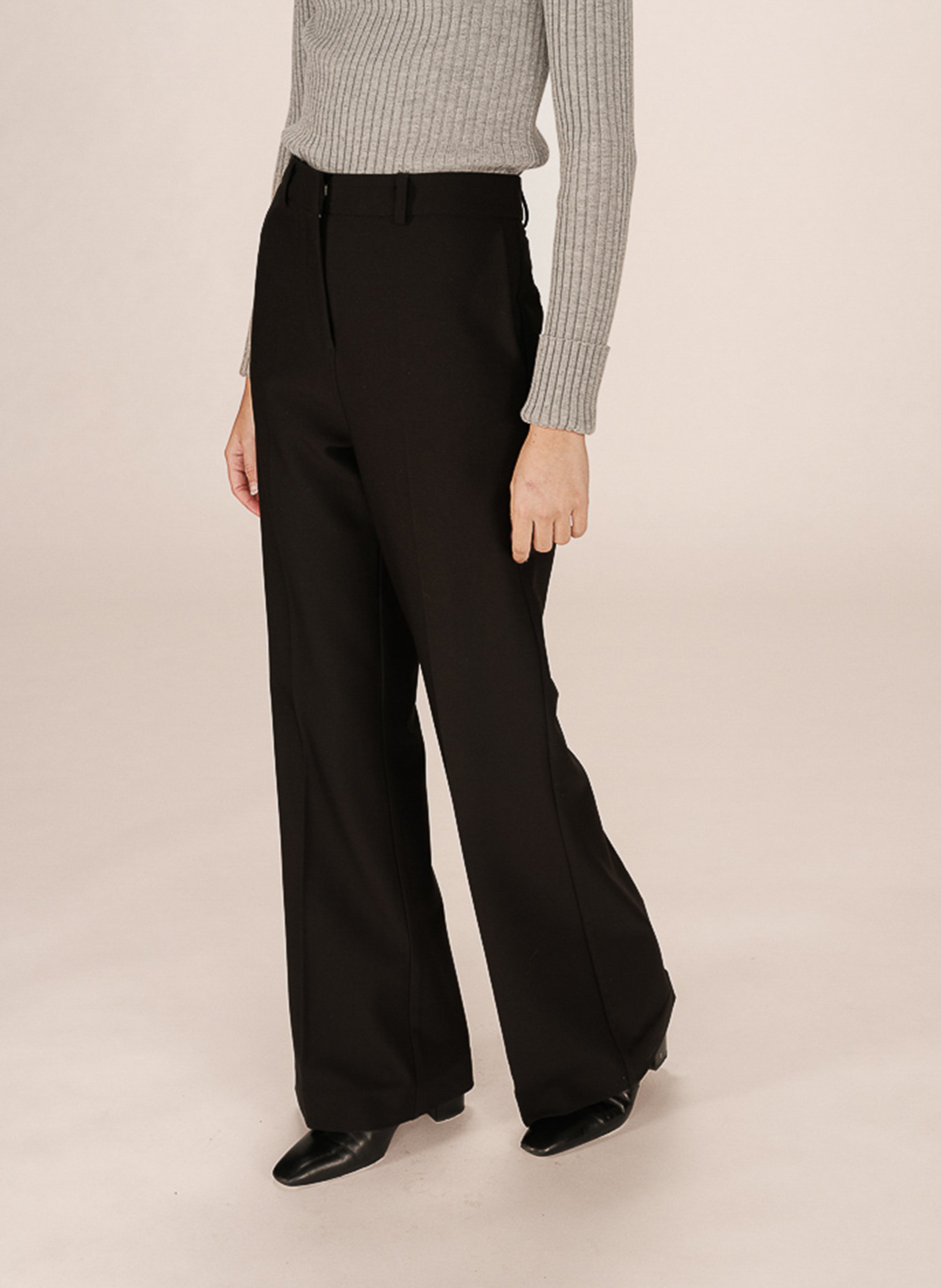 Flare tailored trousers GRACE ET MILA Black