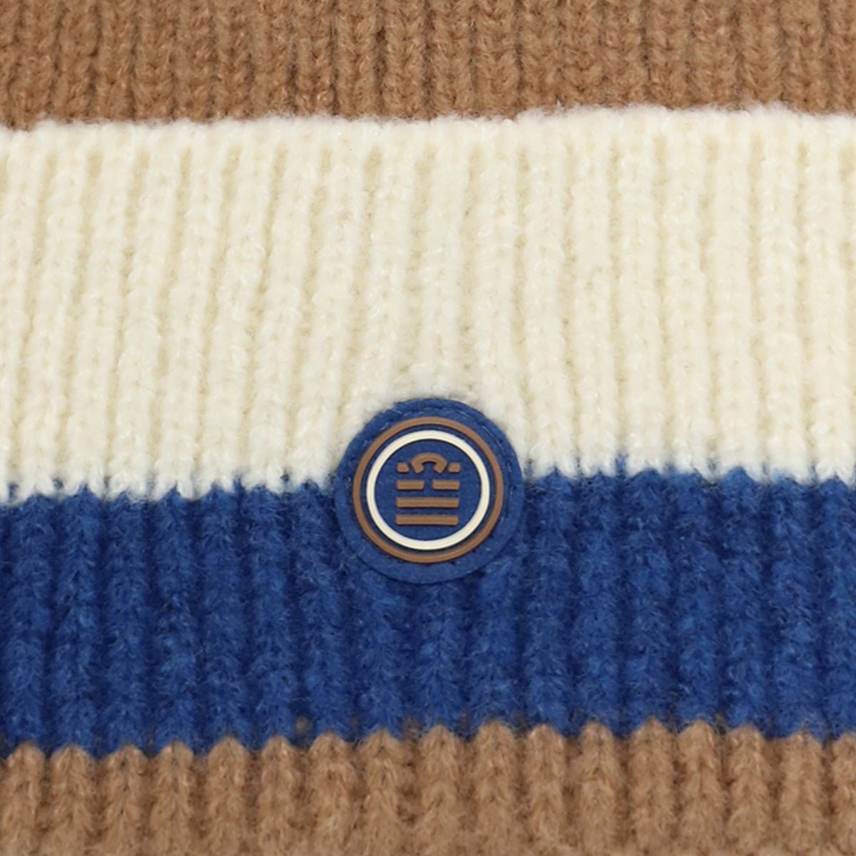 Striped reversible beanie SERGE BLANCO Brown