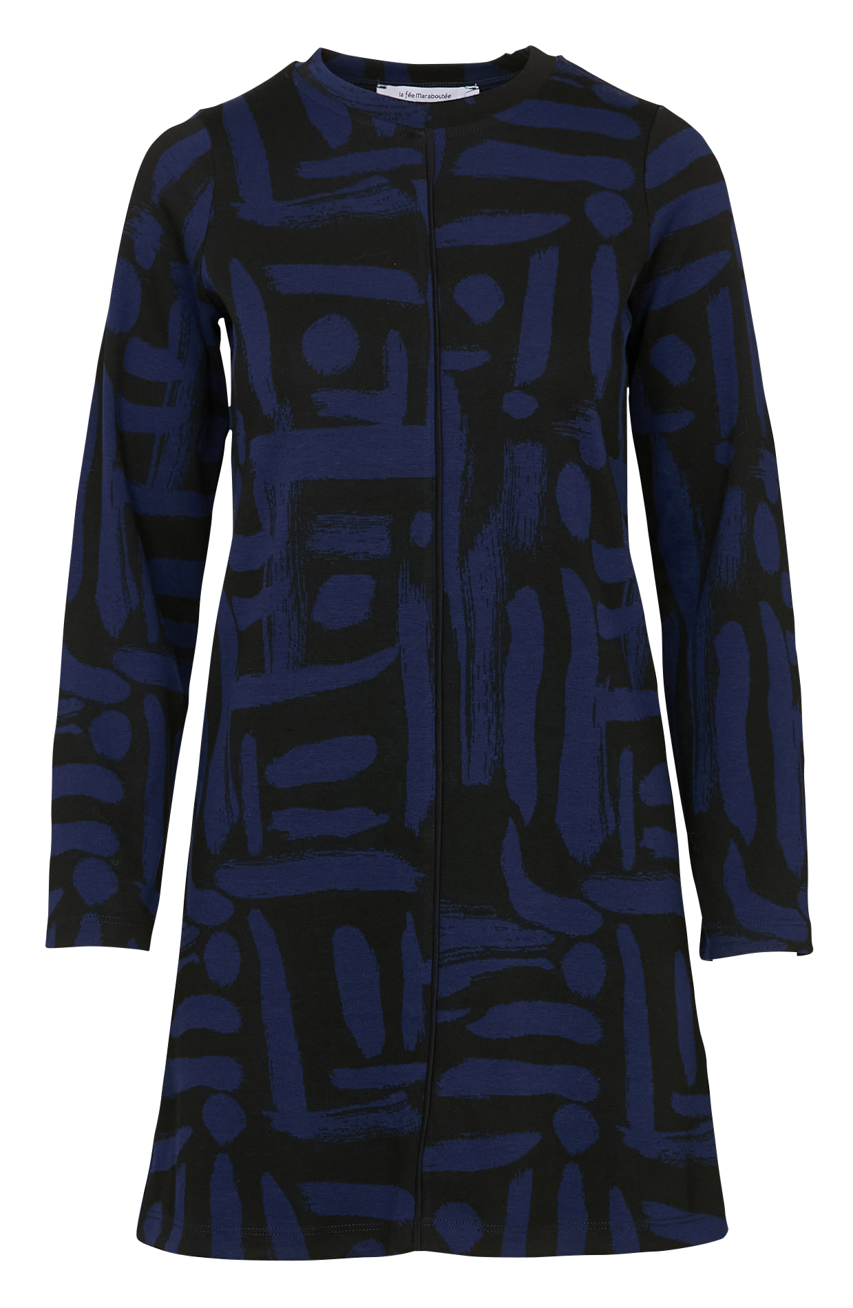 Robe courte col rond imprimé LA FEE MARABOUTEE Multicolore