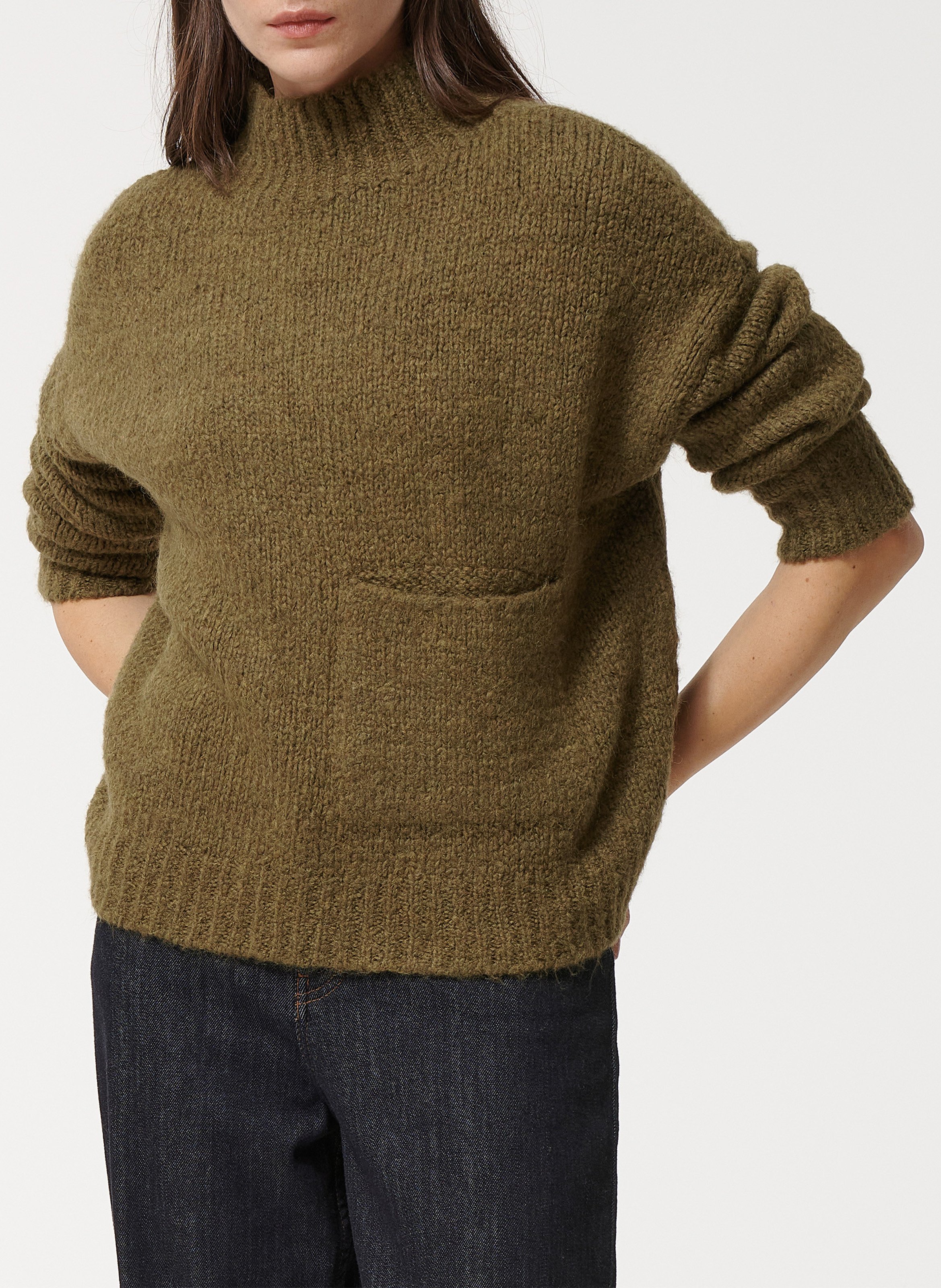 Pull col montant HUMILITY Vert