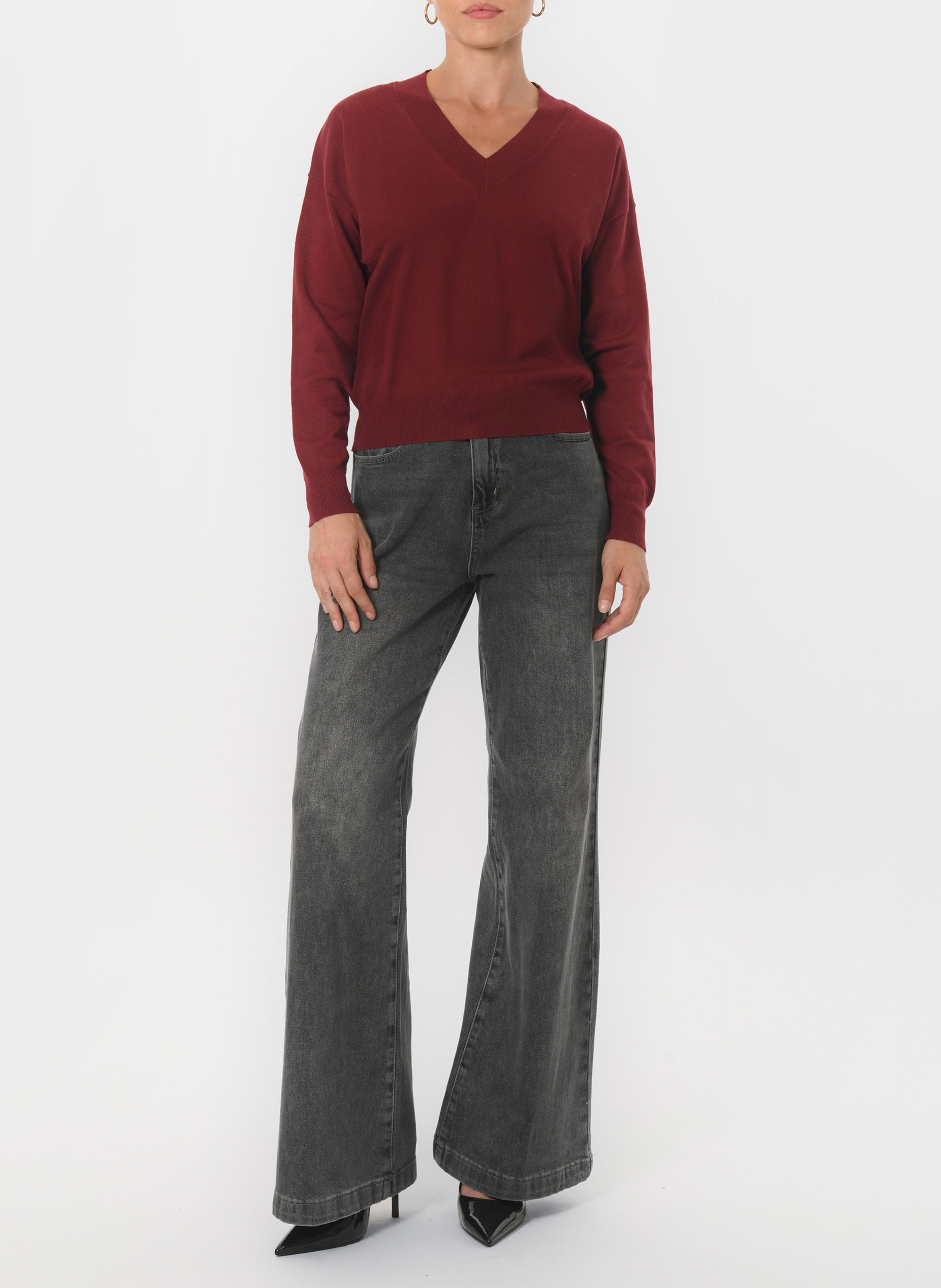 Pullover mit V-Ausschnitt KOOKAI Rot