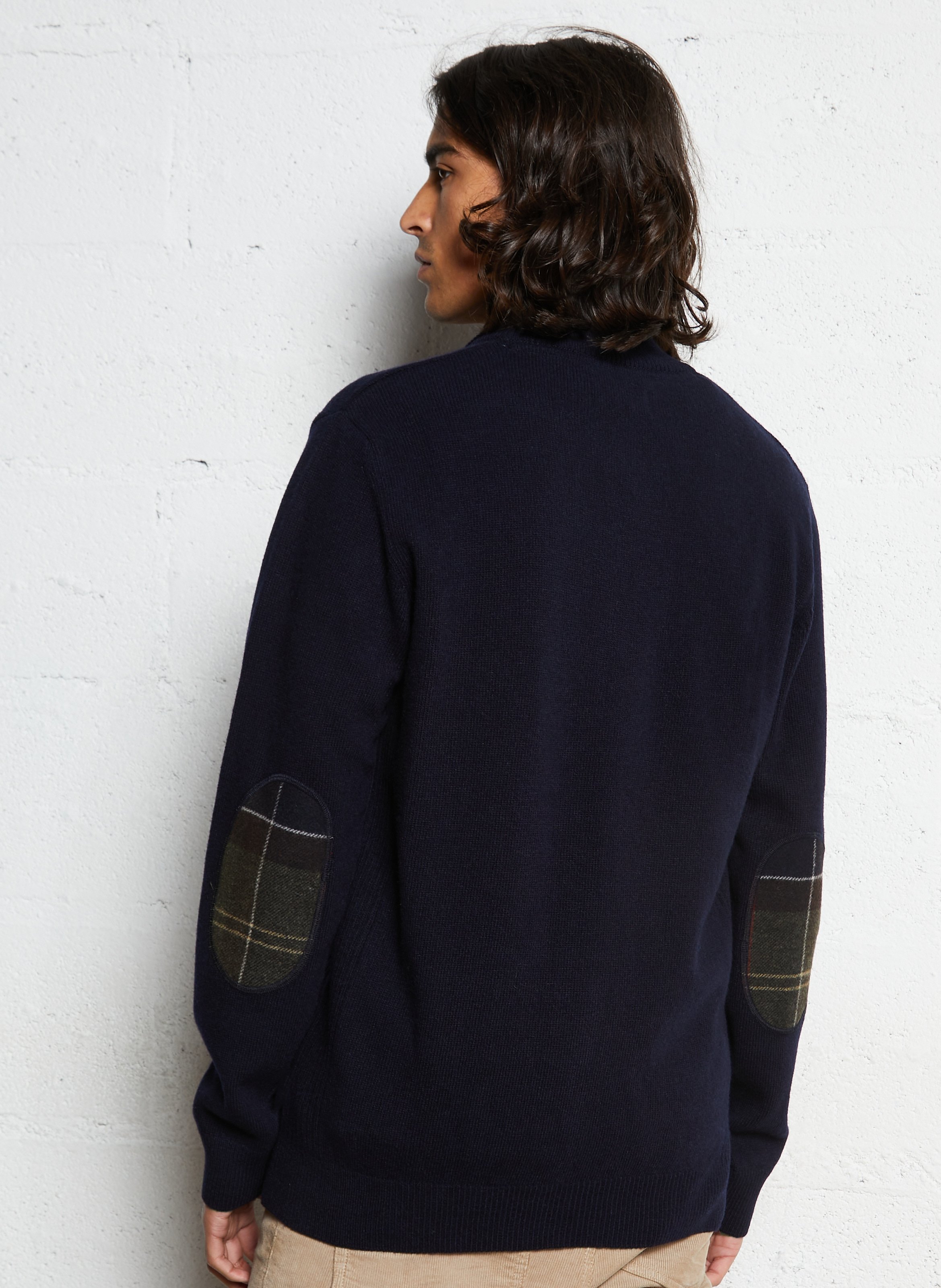 Rechte, wollen trui BARBOUR Blauw