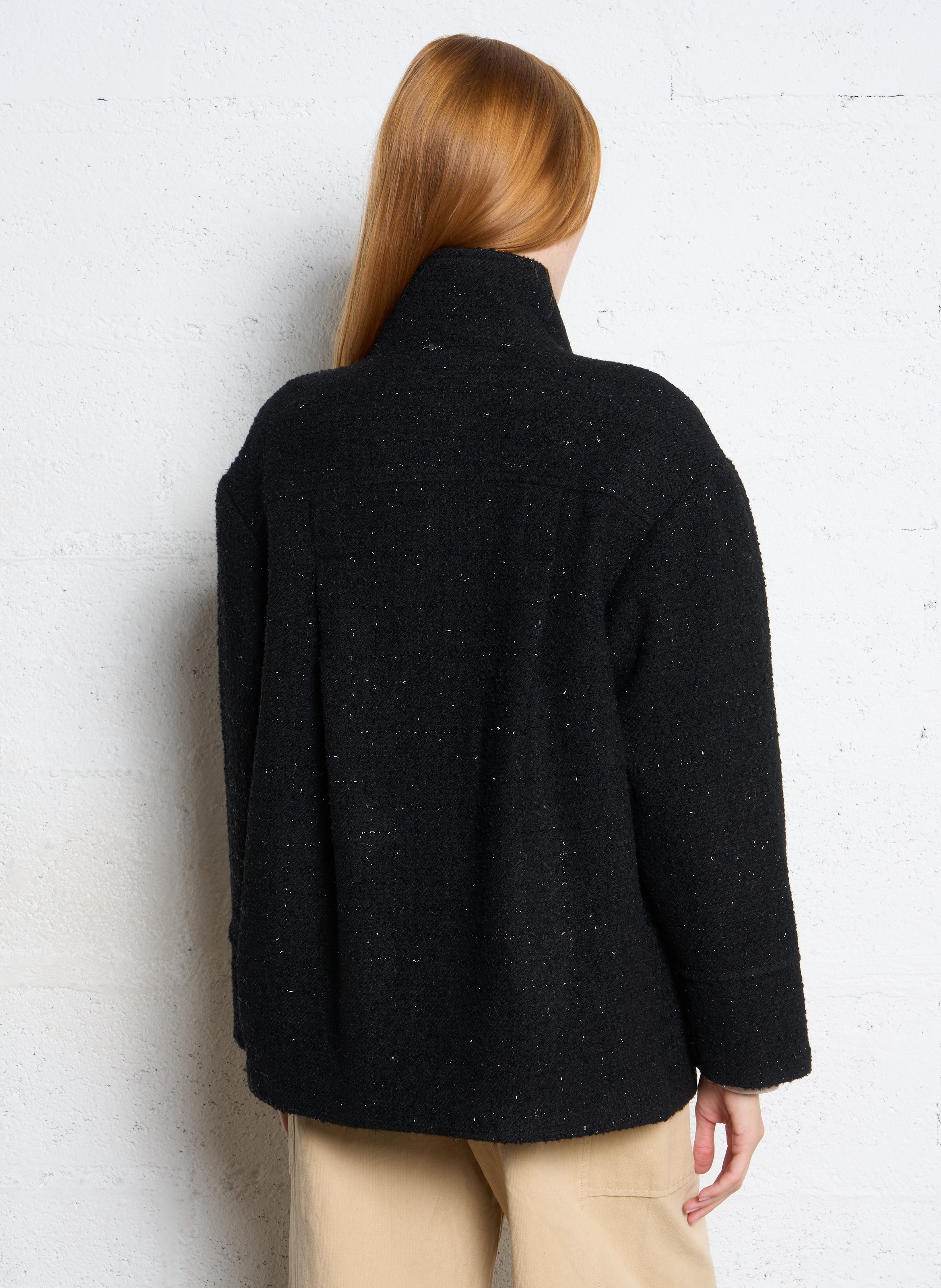 Manteau cuir d'agneau ONE STEP Noir