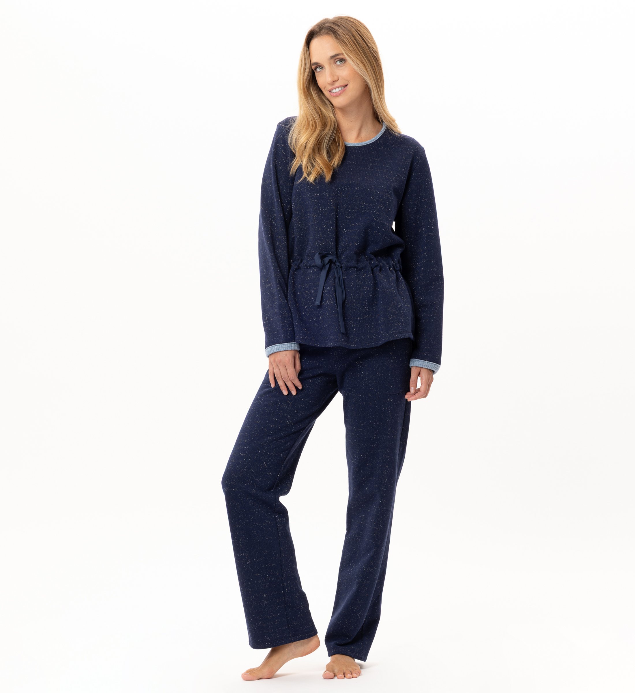 Lurex fleece homewear set LE CHAT Blue