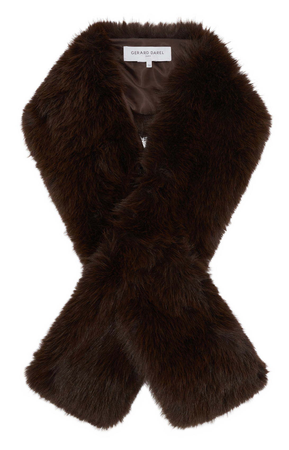 Echarpe en fourrure synthétique GERARD DAREL Marron