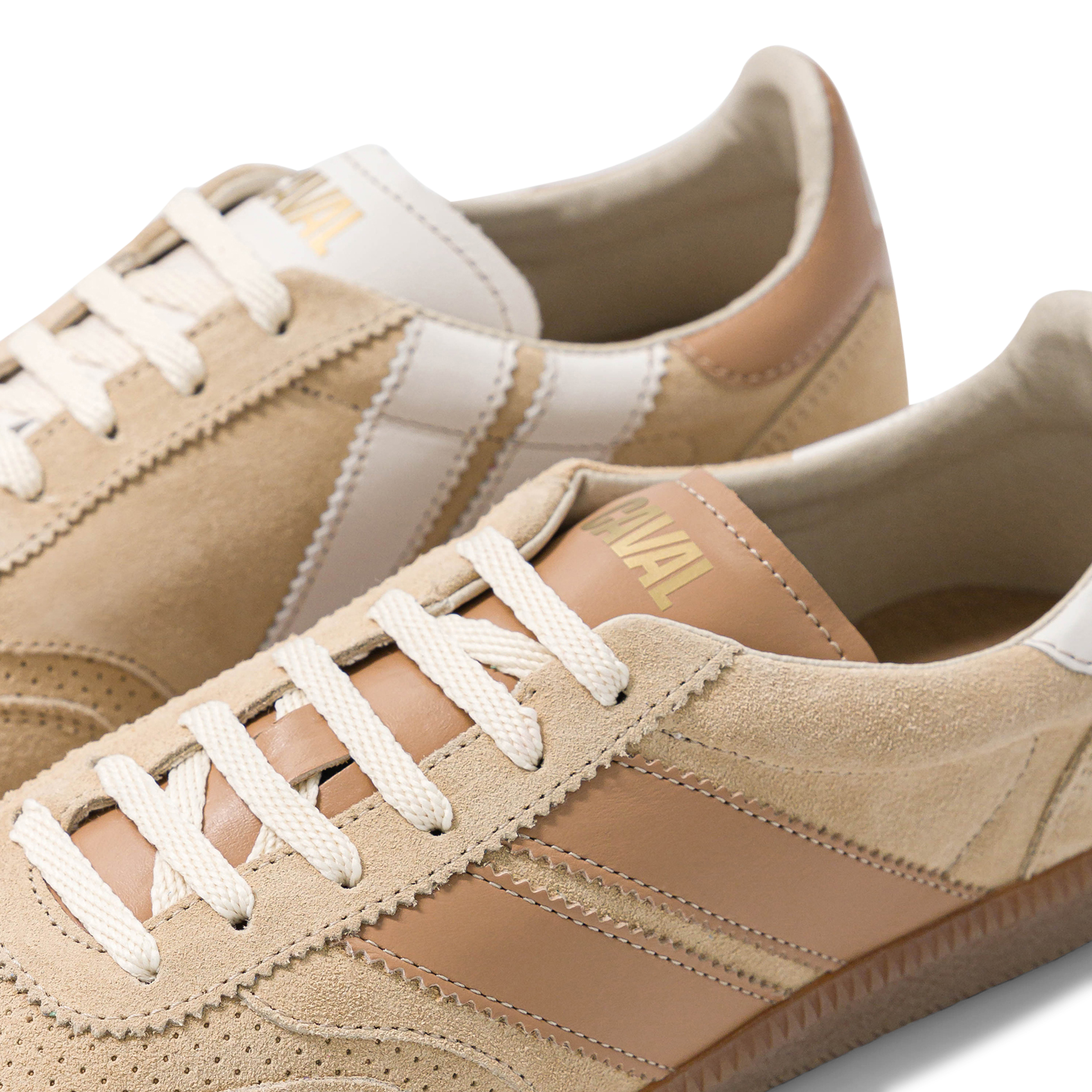 Suede leather low-top sneakers CAVAL Beige