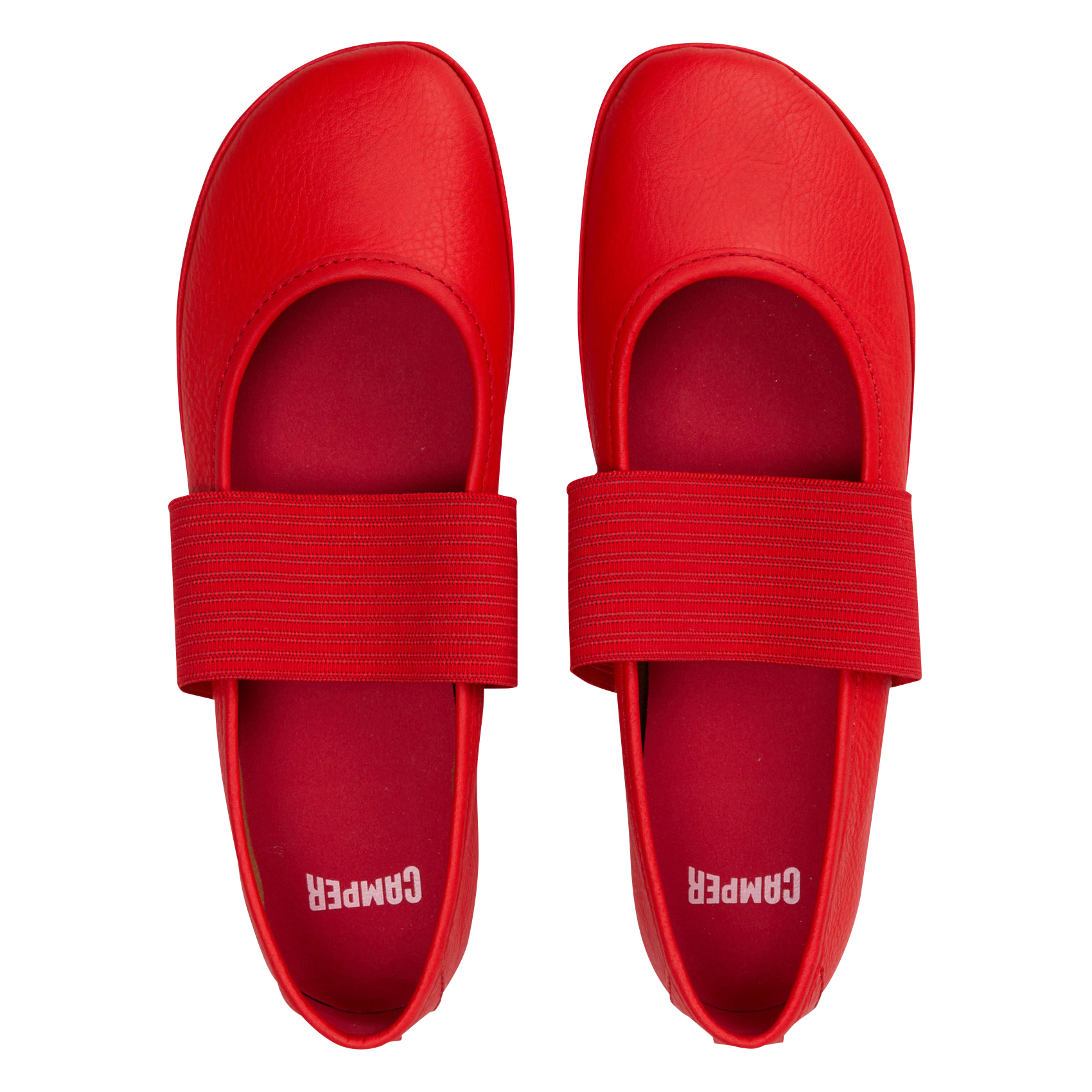 Ballerines en cuir mélangé CAMPER Rouge