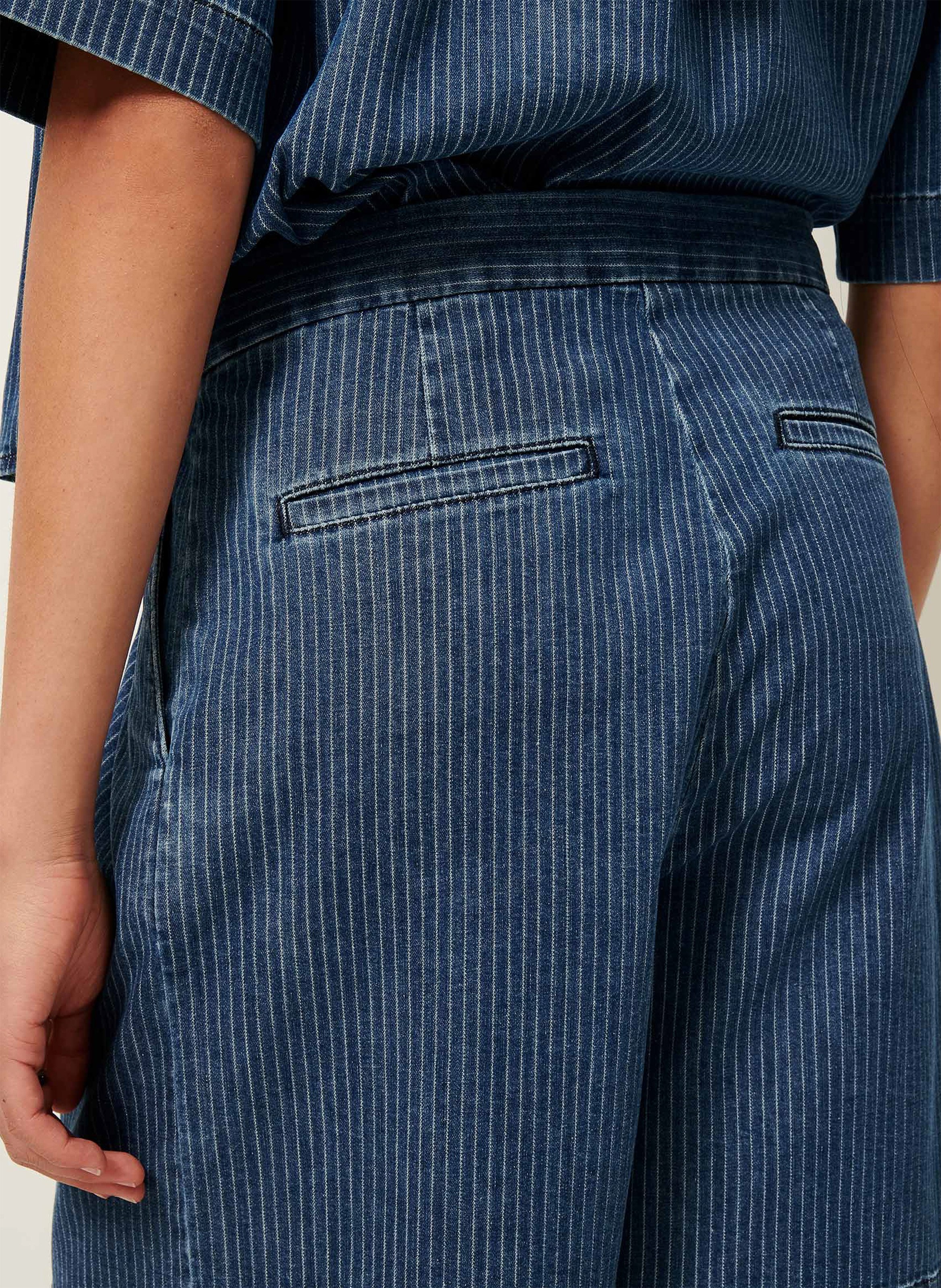 Bermuda in grote maat van gemengd katoen SESSUN Blauw