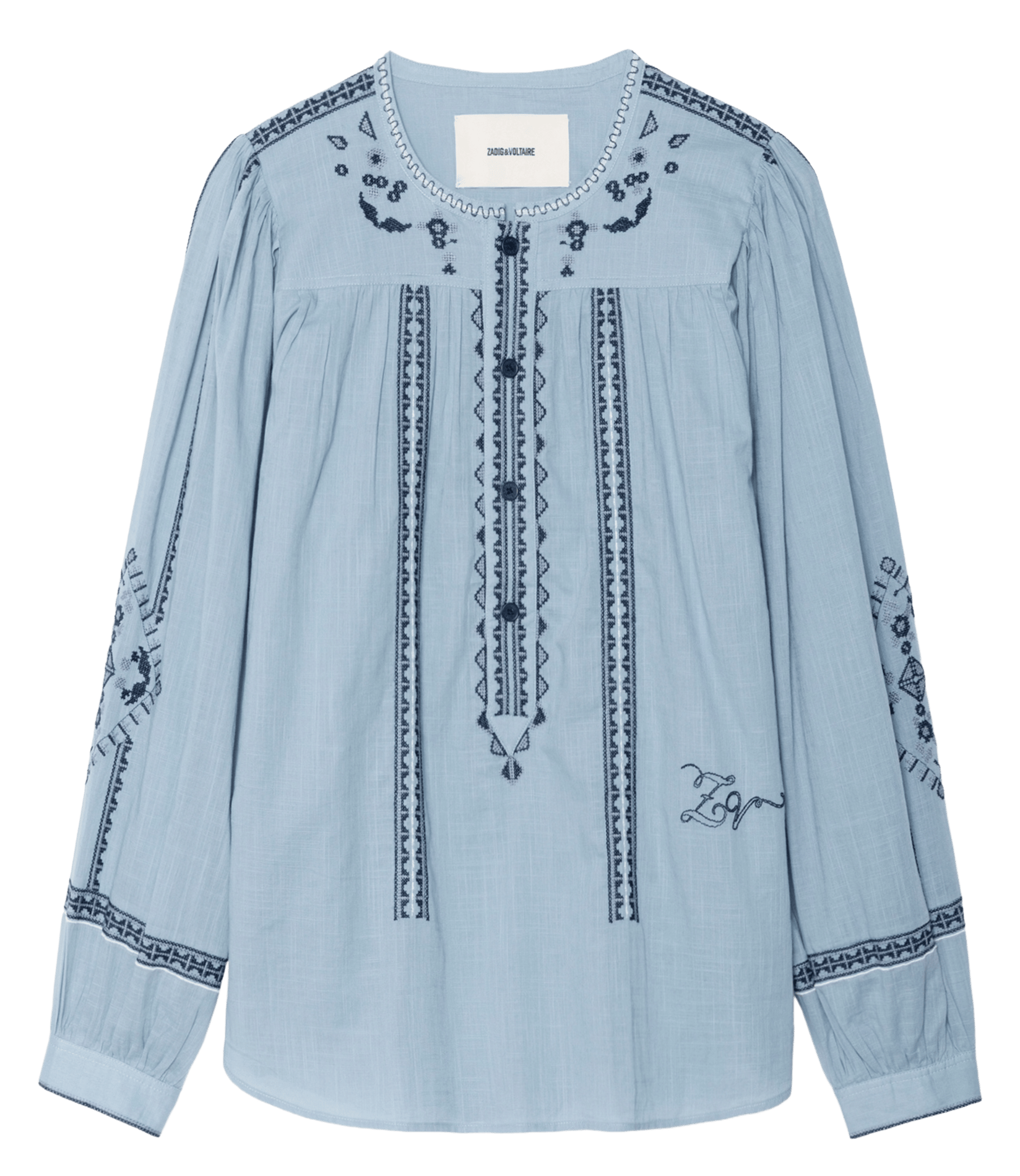 Ruimvallende, katoenen blouse ZADIG&VOLTAIRE Blauw
