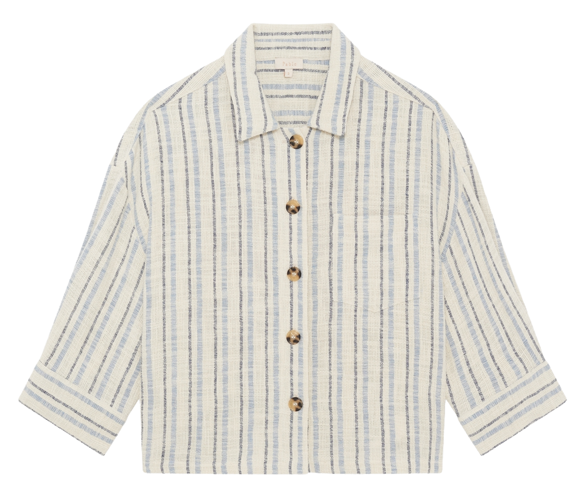 Loose-fit cotton-blend overshirt PABLO Blue