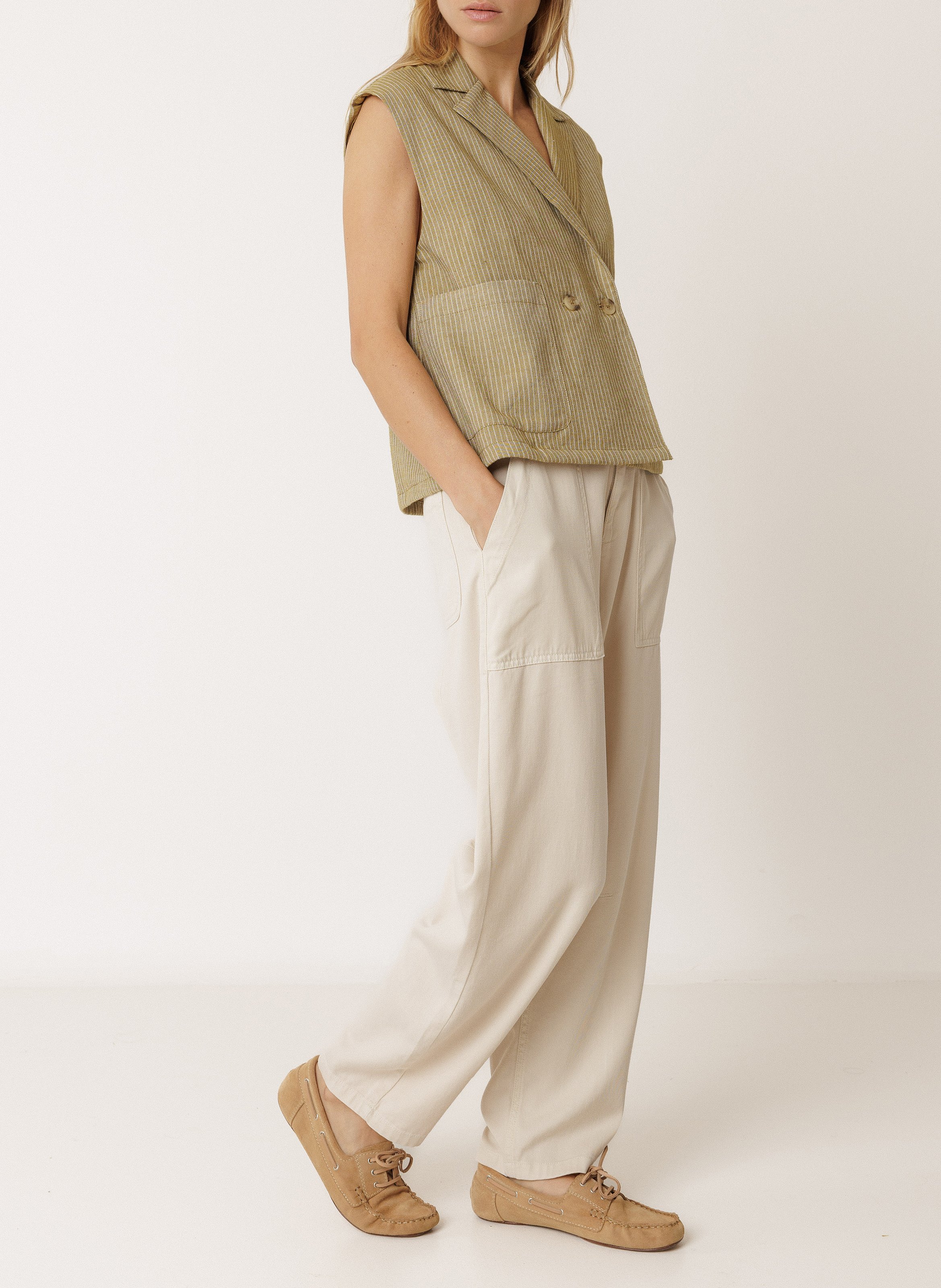 Blazer aus Bio-Baumwolle INDI & COLD Khaki