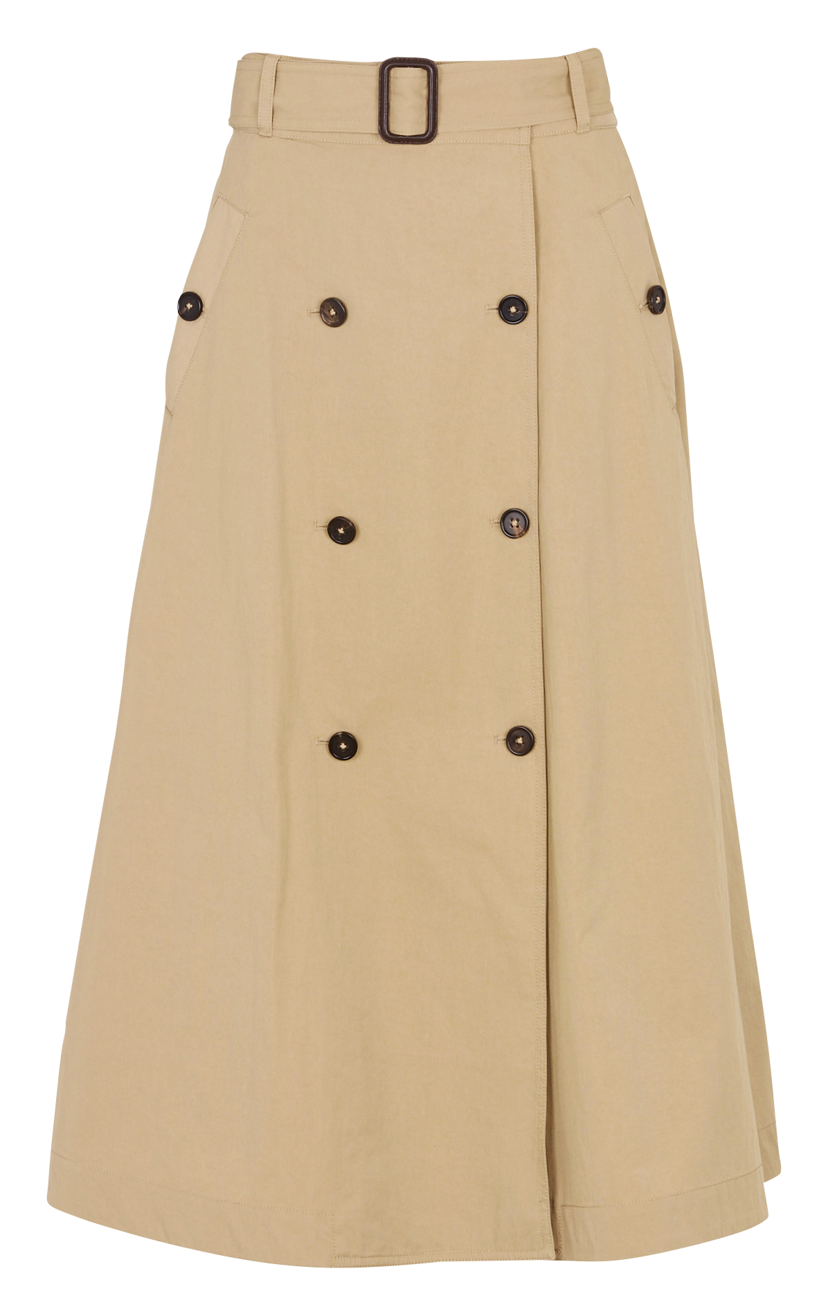 Ausgestellter Rock aus Baumwollmischung BELLEROSE Braun