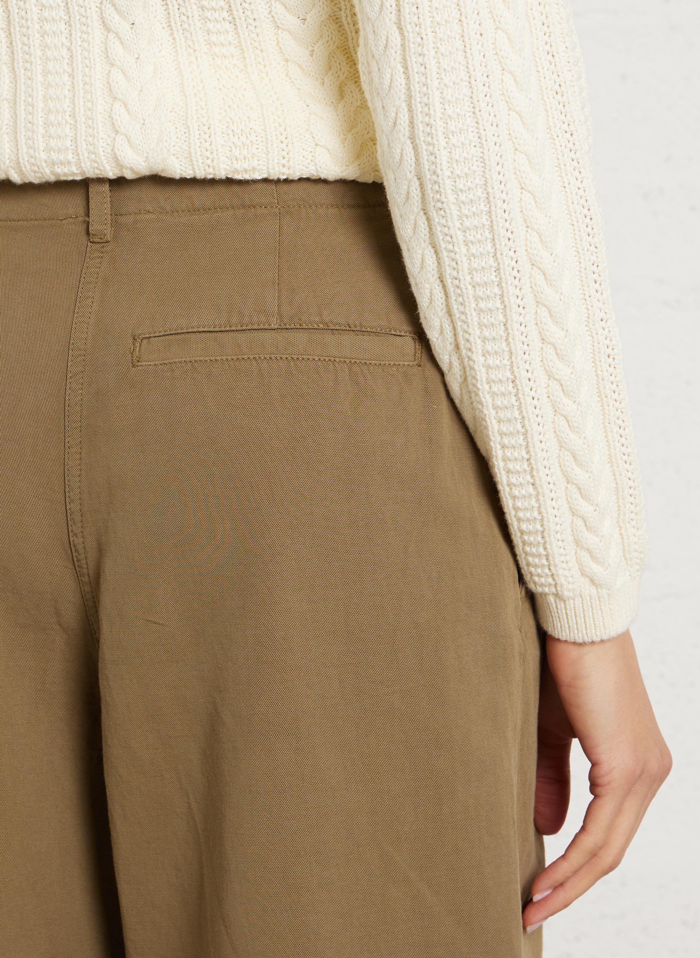 Straight cotton and linen pants AMERICAN VINTAGE Green