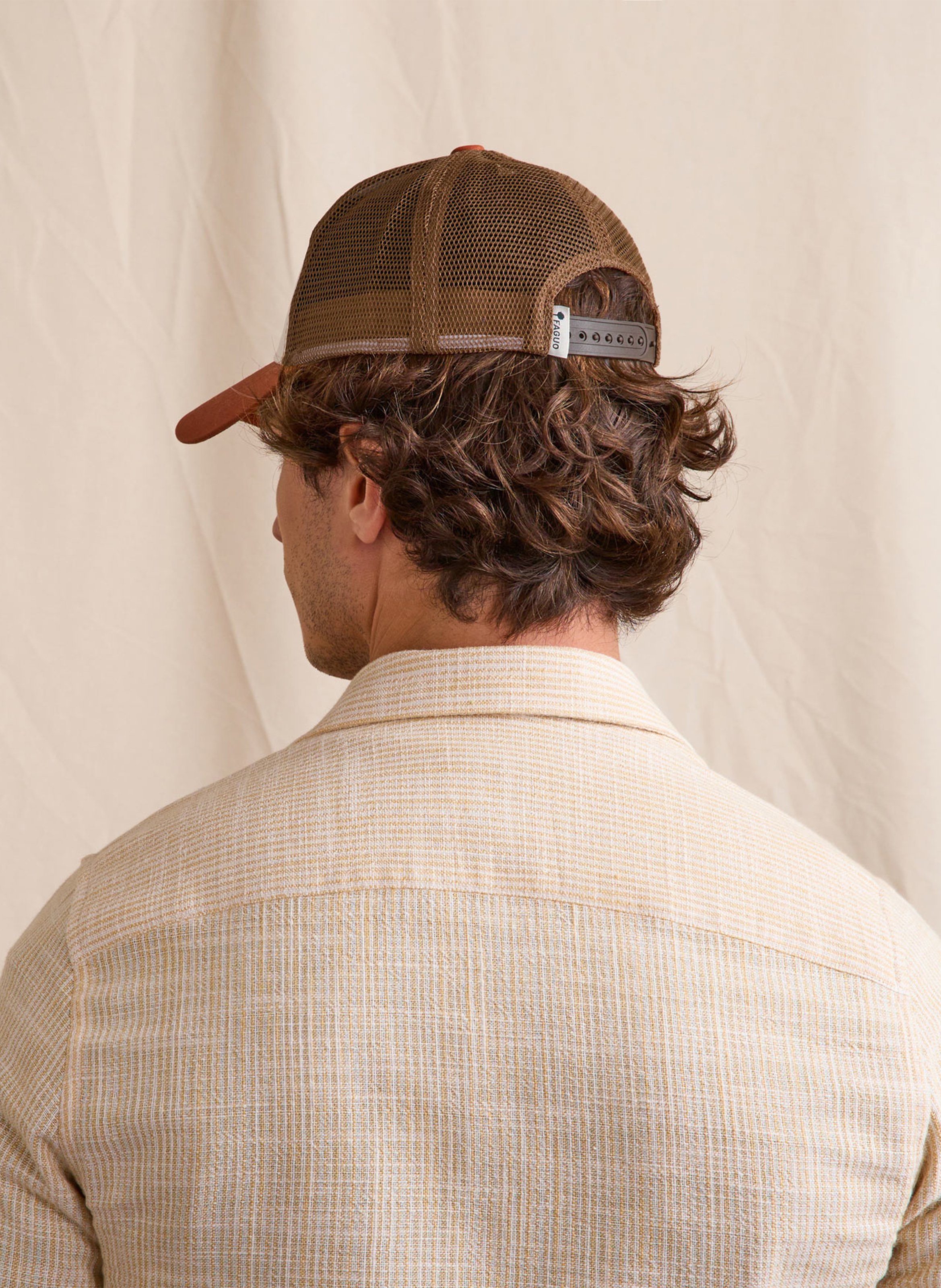 Casquette brodée en coton recyclé FAGUO Rouge