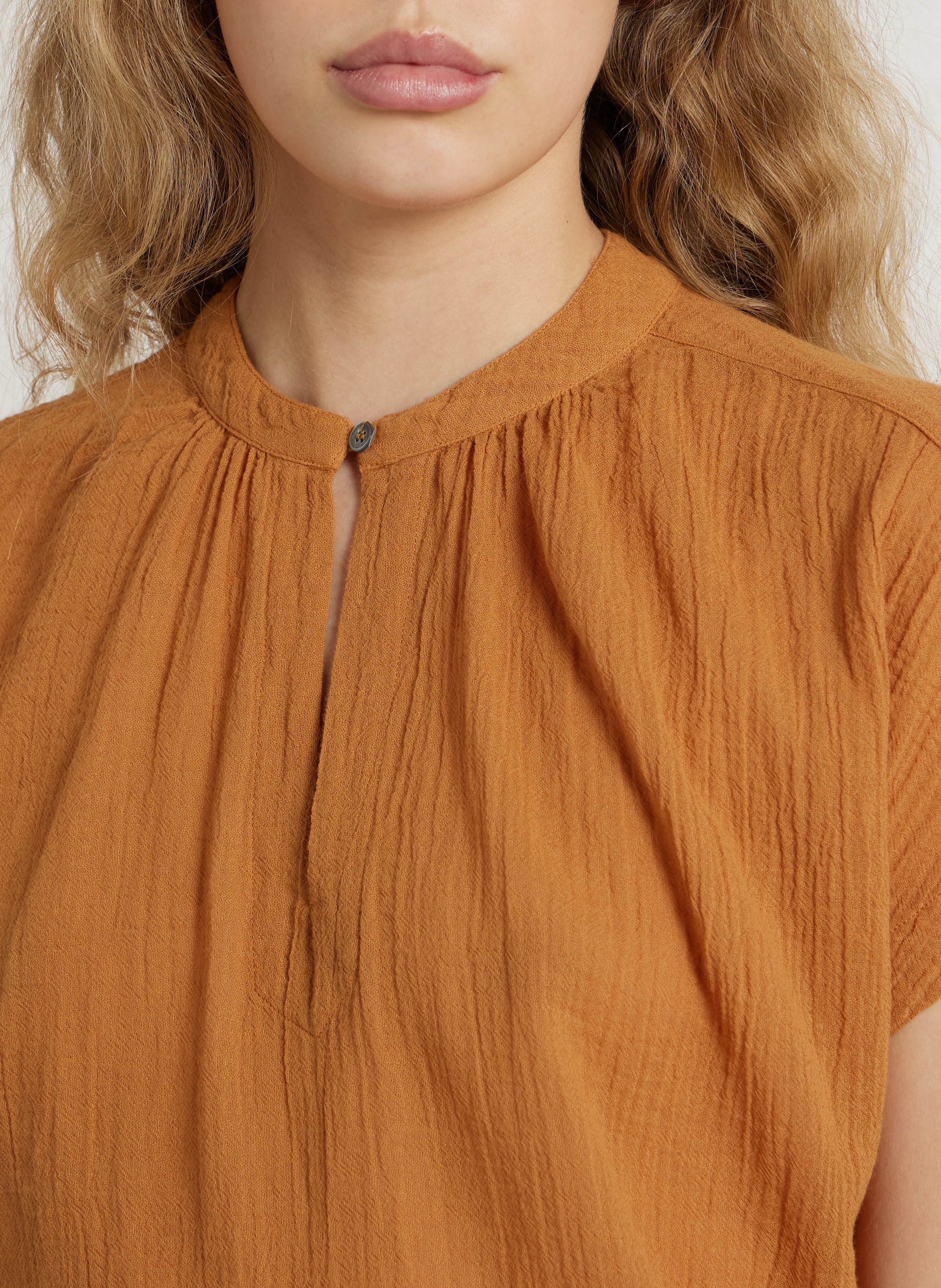 Aimee - Plumetis-Oberteil POMANDERE Orange