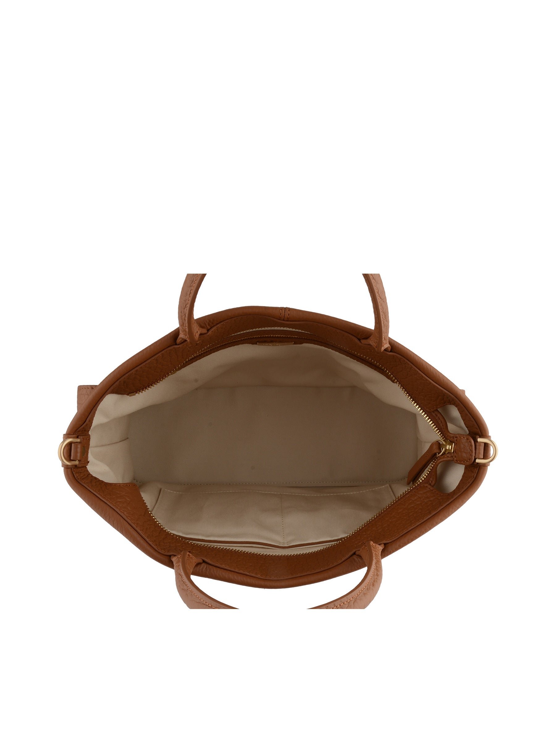 Calfskin leather handbag POURCHET Golden