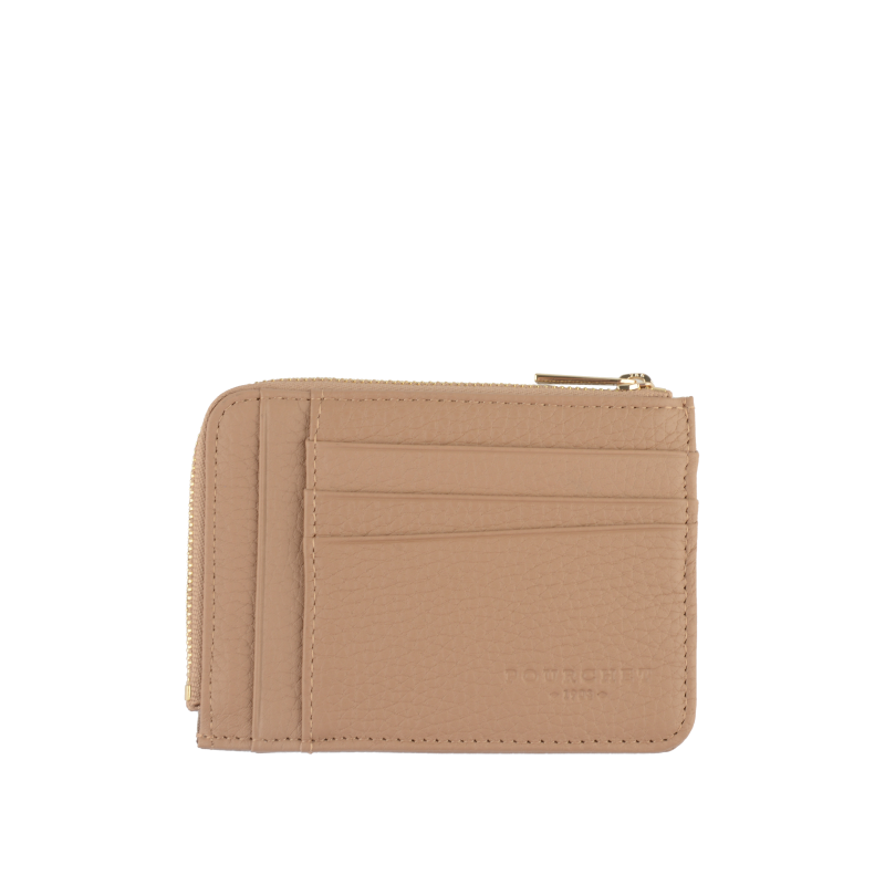 Calfskin leather wallet Brown