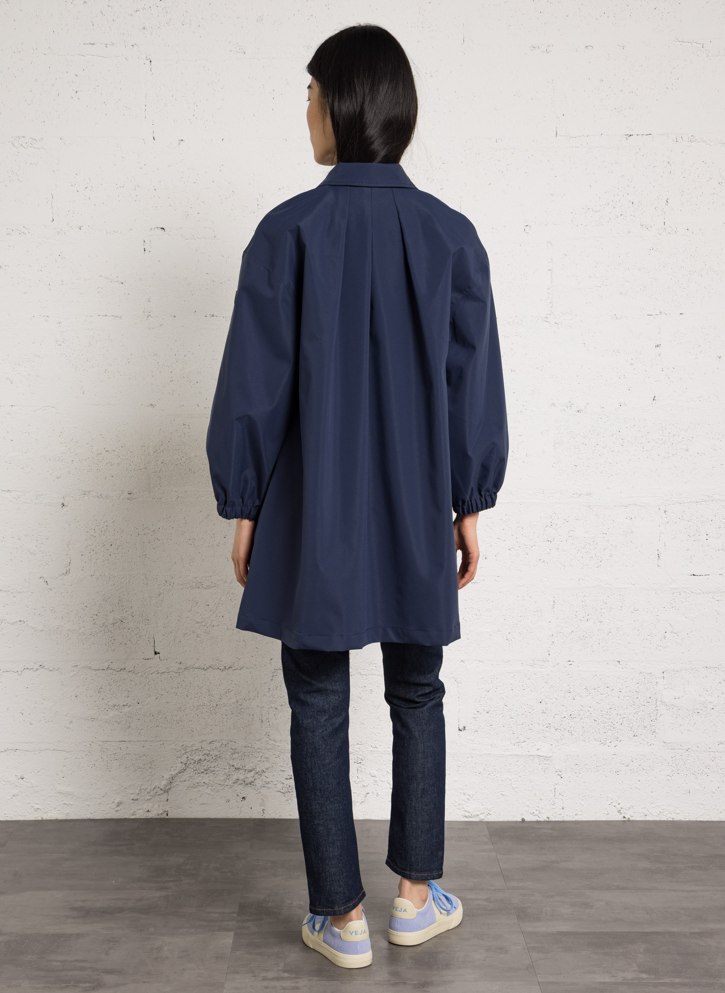 Imperméable col classique  Bleu