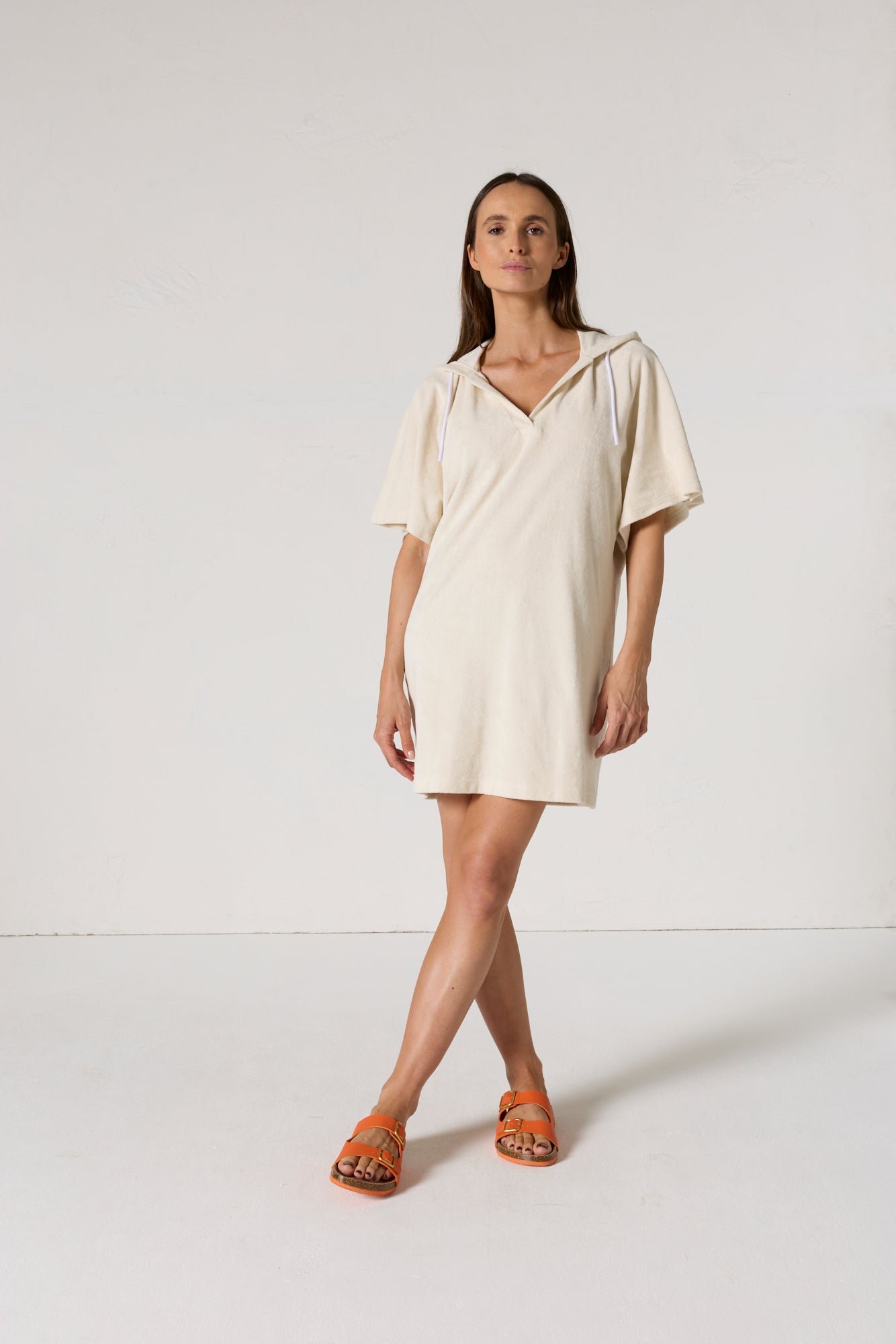 Robe éponge à capuche pearl JOTT Blanc