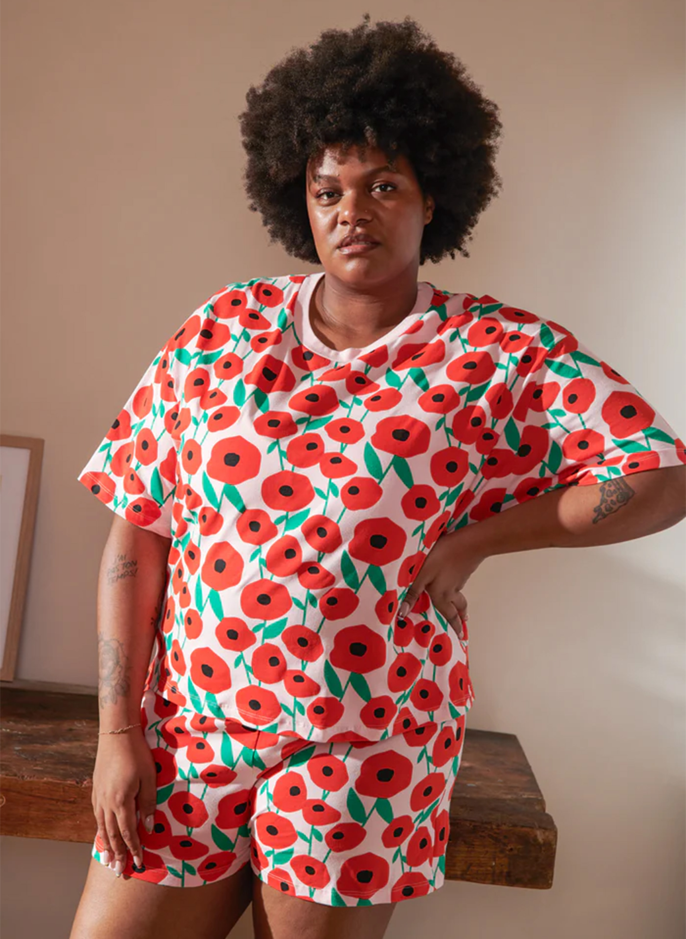 Ensemble de pyjama en coton bio mélangé WE ARE JOLIES Rose