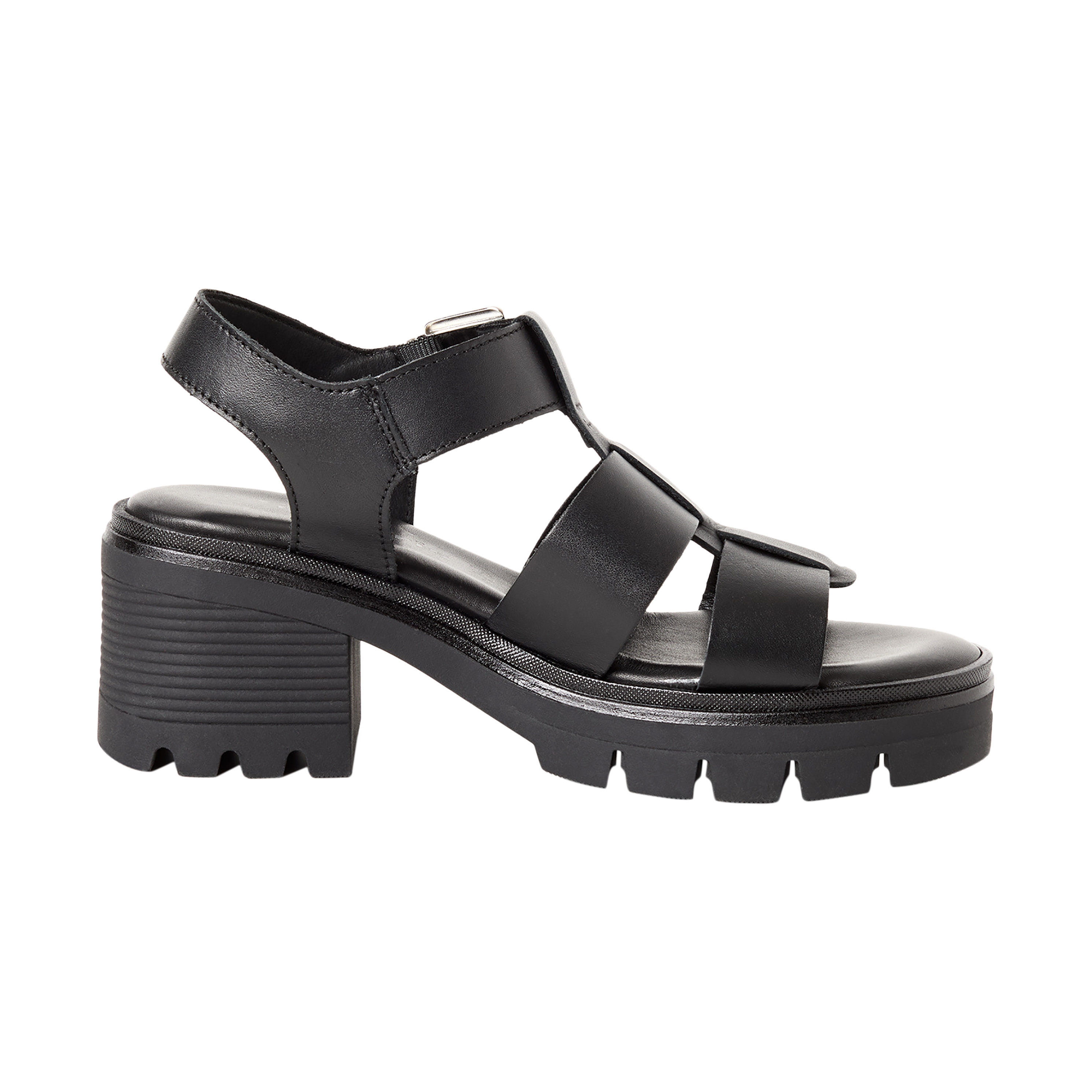 Leather heeled sandals TAMARIS Black