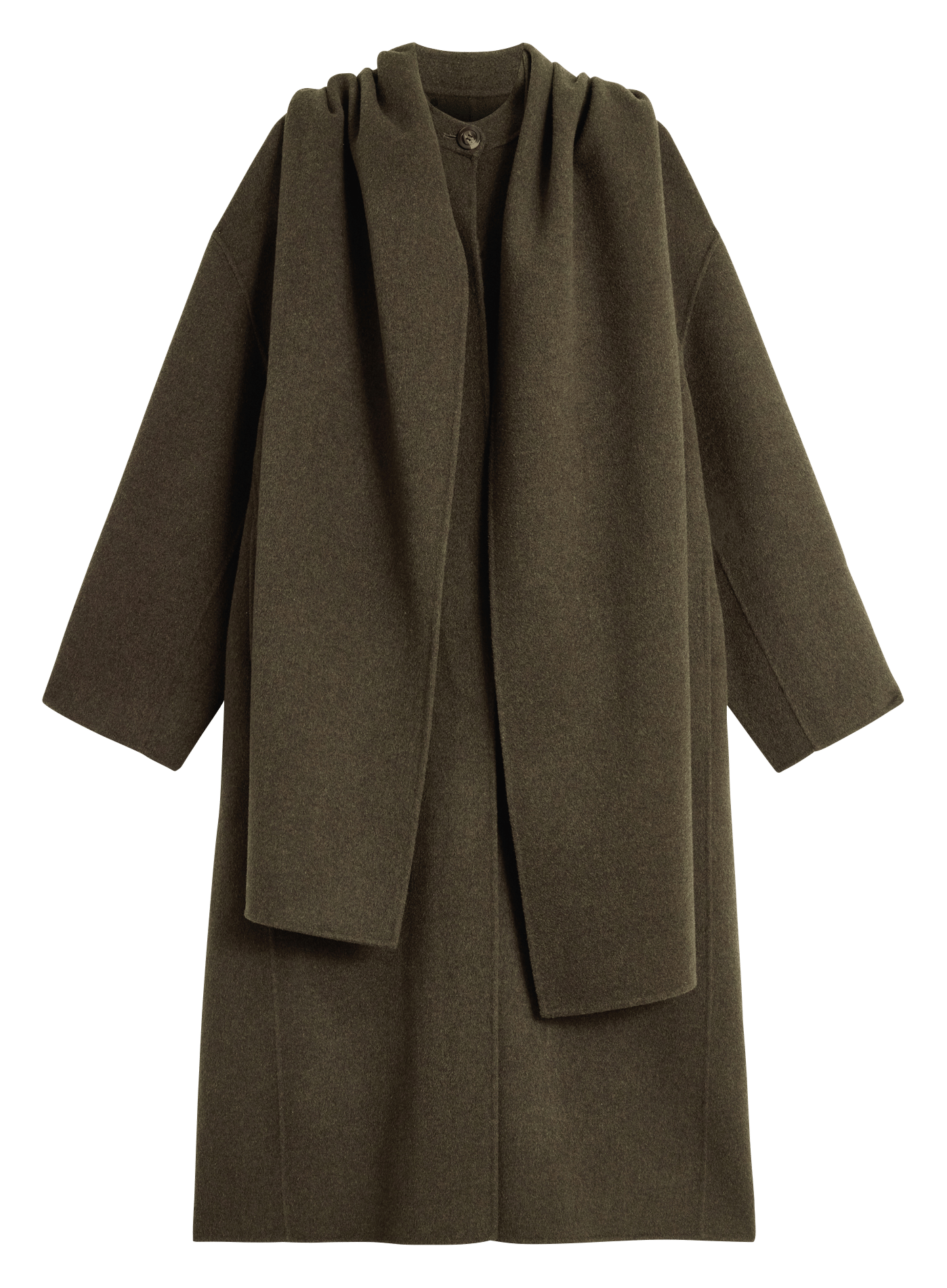 Oversized wool-mix coat SOEUR Khaki