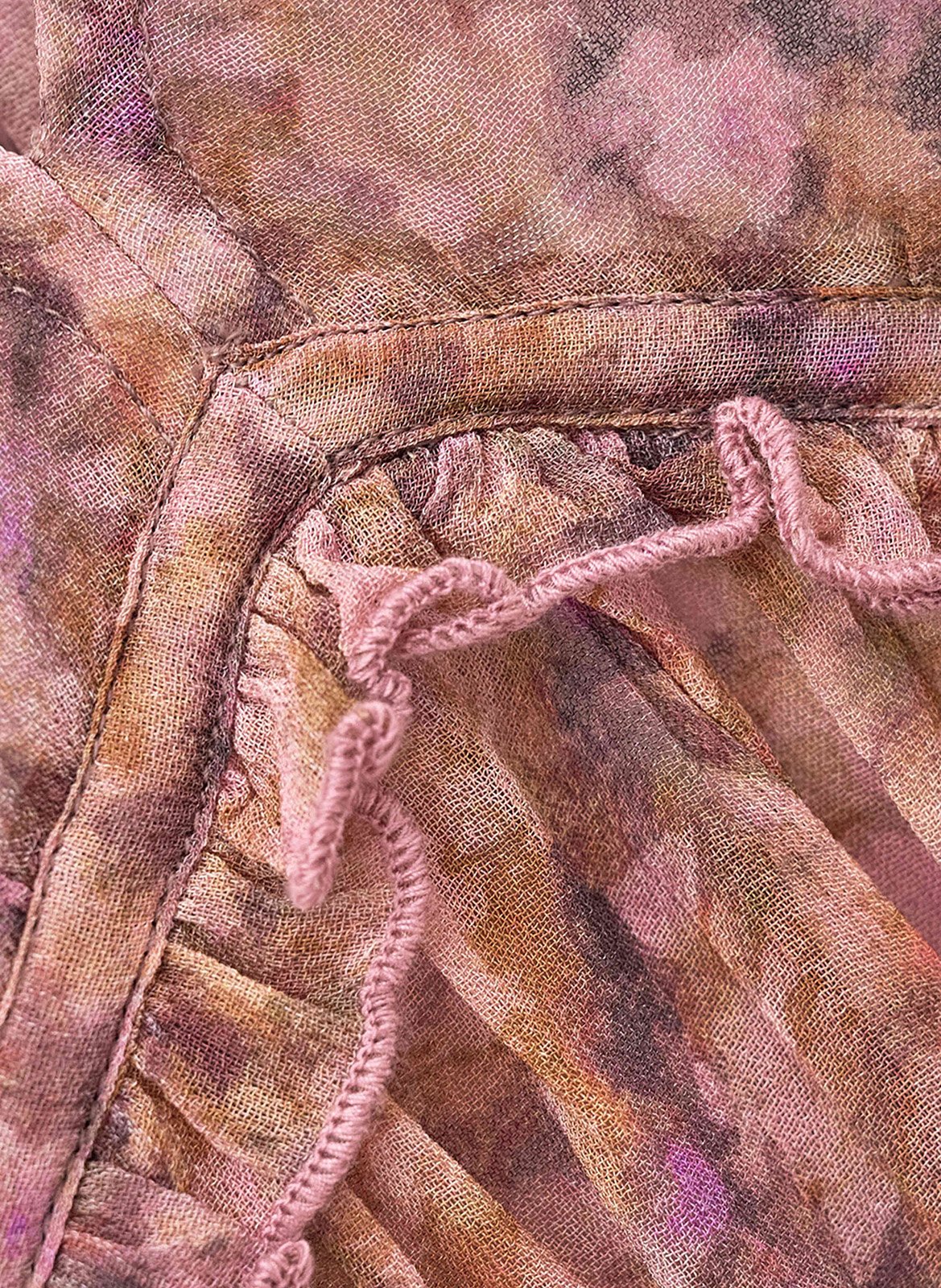 Rüschen-Top mit V-Ausschnitt und Print BA&SH Rosa