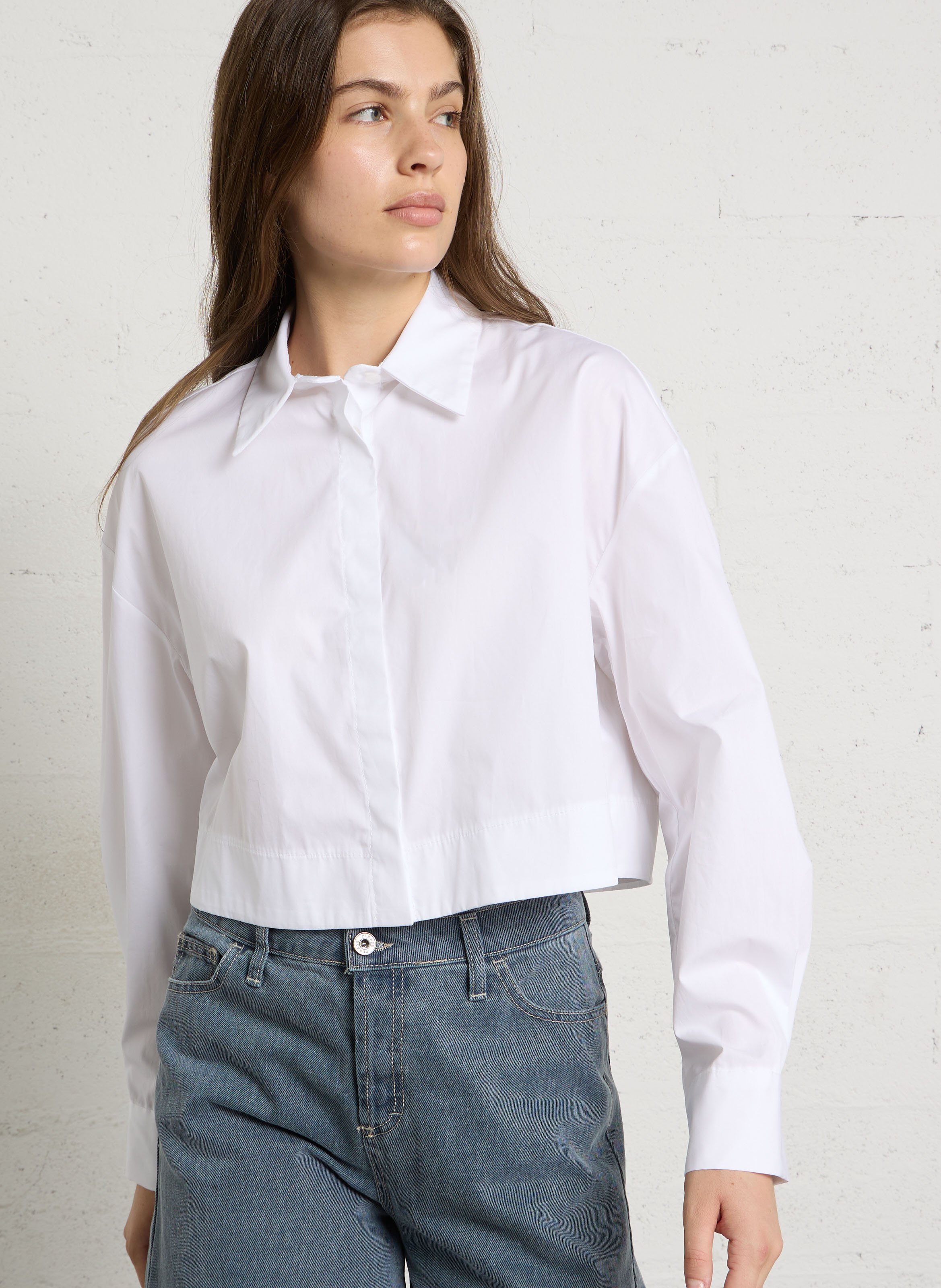 Geknipte katoenen blouse met spelden IMPERIAL