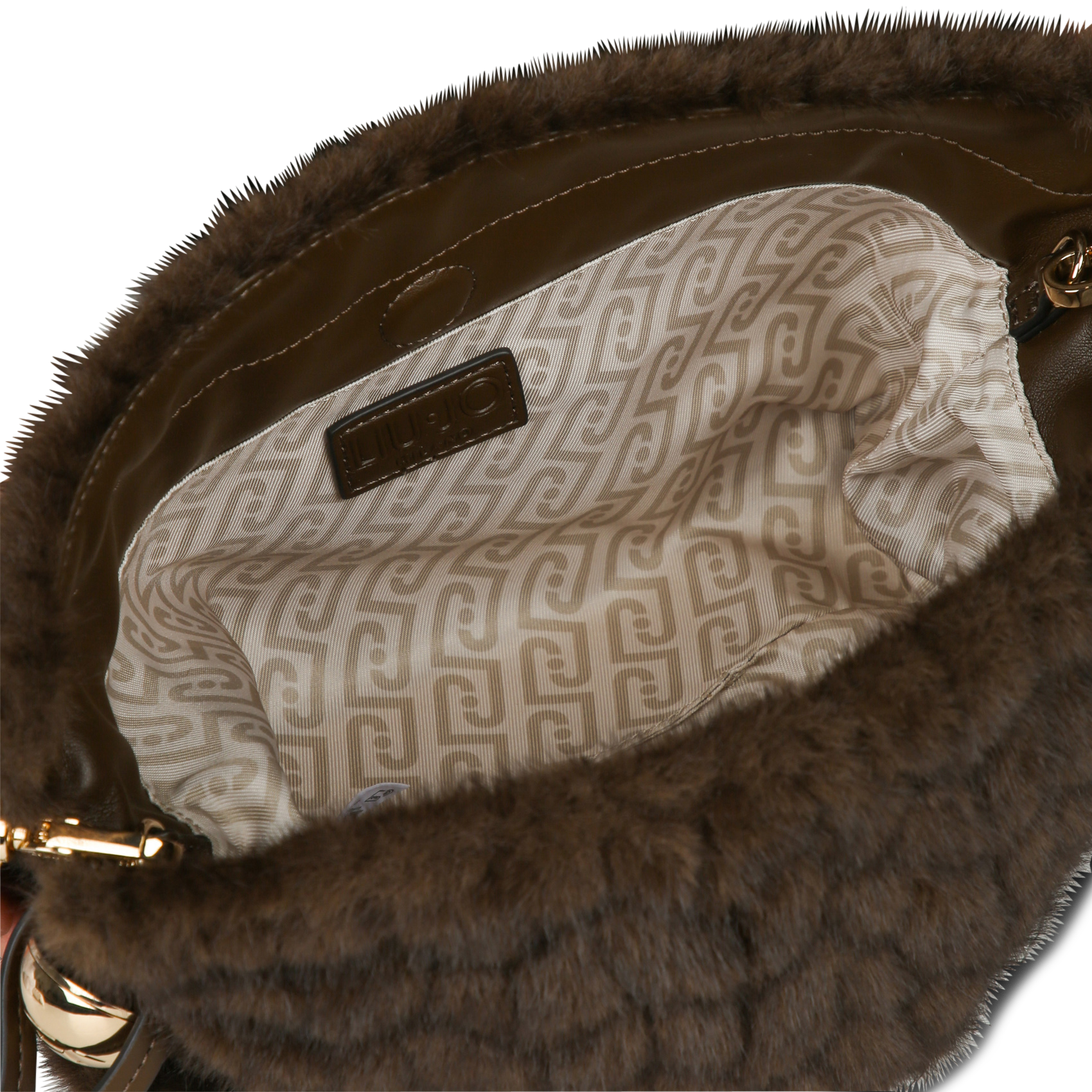 Sac bandoulière en fourrure synthétique LIU JO Marron
