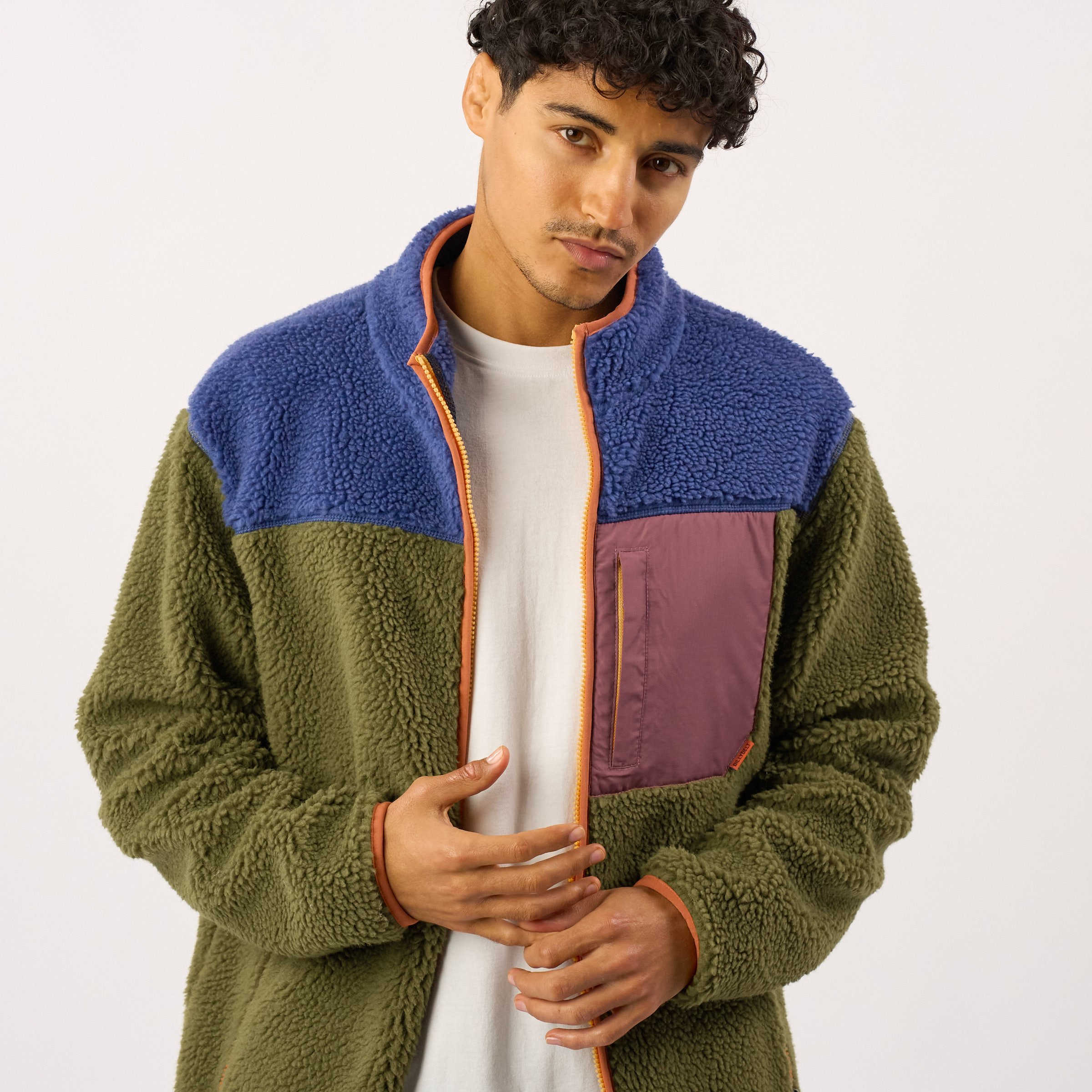 Veste sherpa zippée manches longues | Bleu BILLYBELT Homme