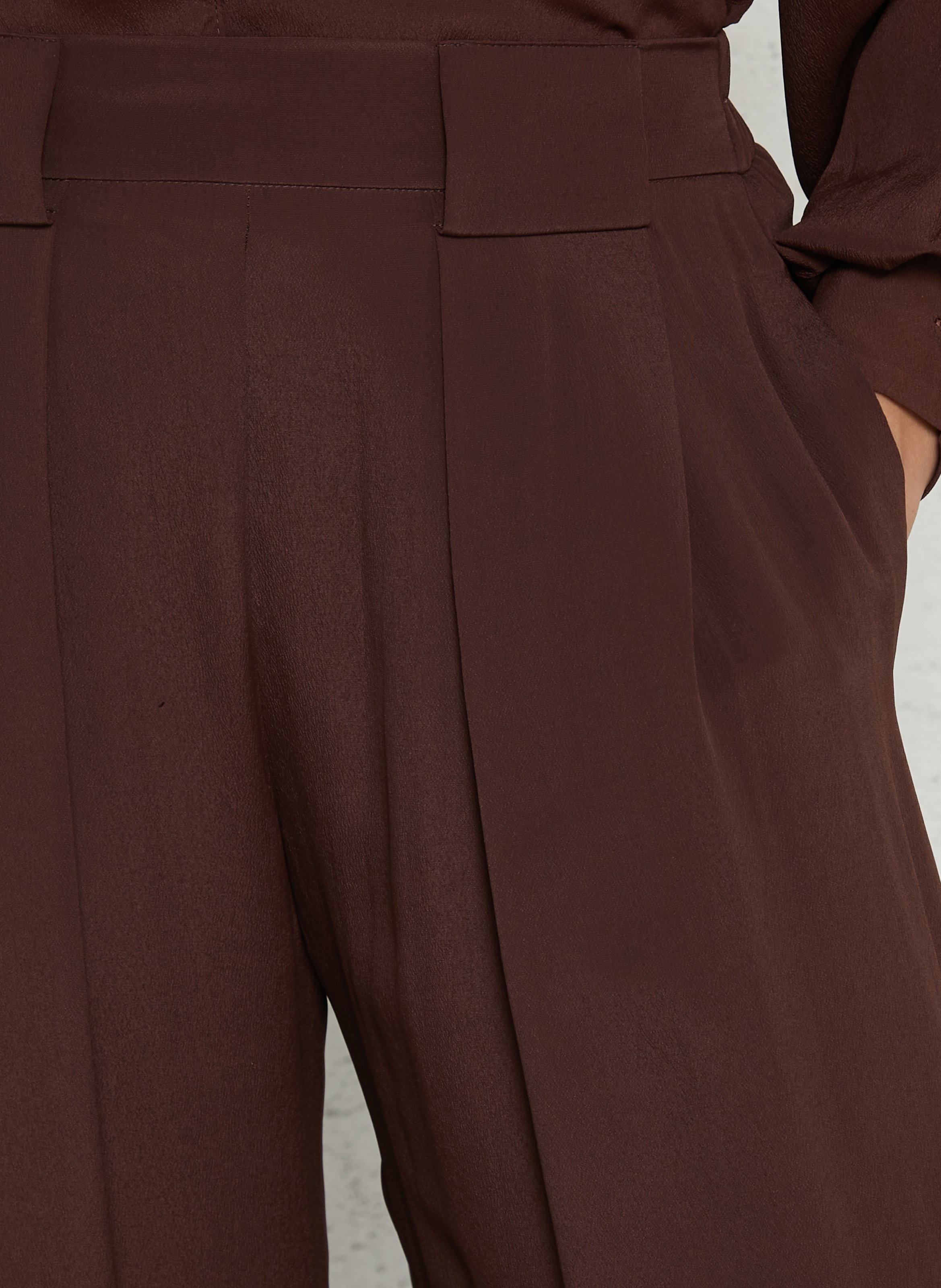 High-waisted wide-leg pants MOMONI Brown