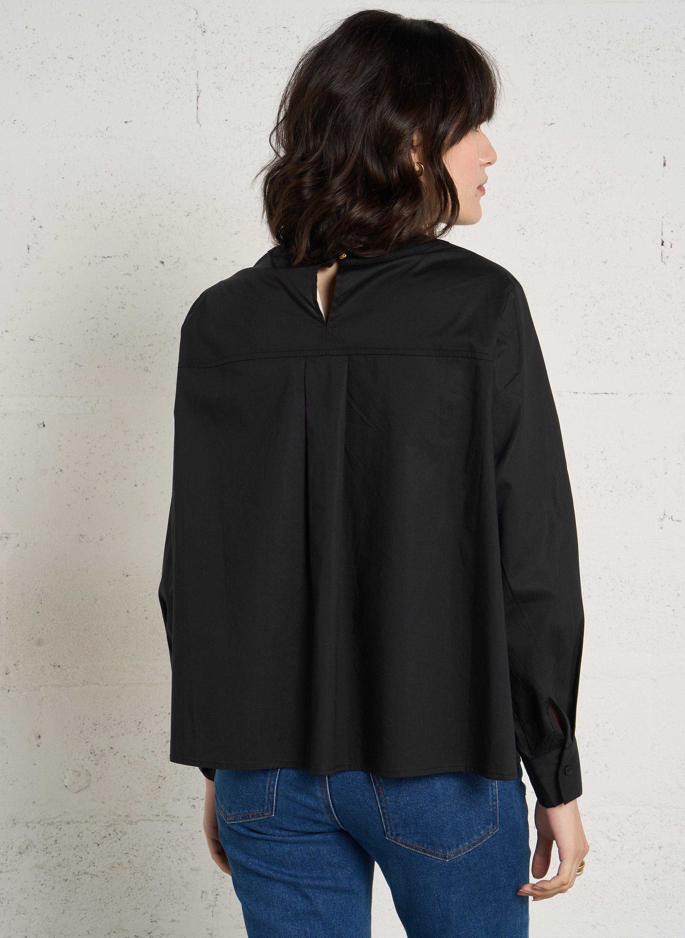 Blouse ample boutonnée en coton mélangé THE KORNER Multicolore
