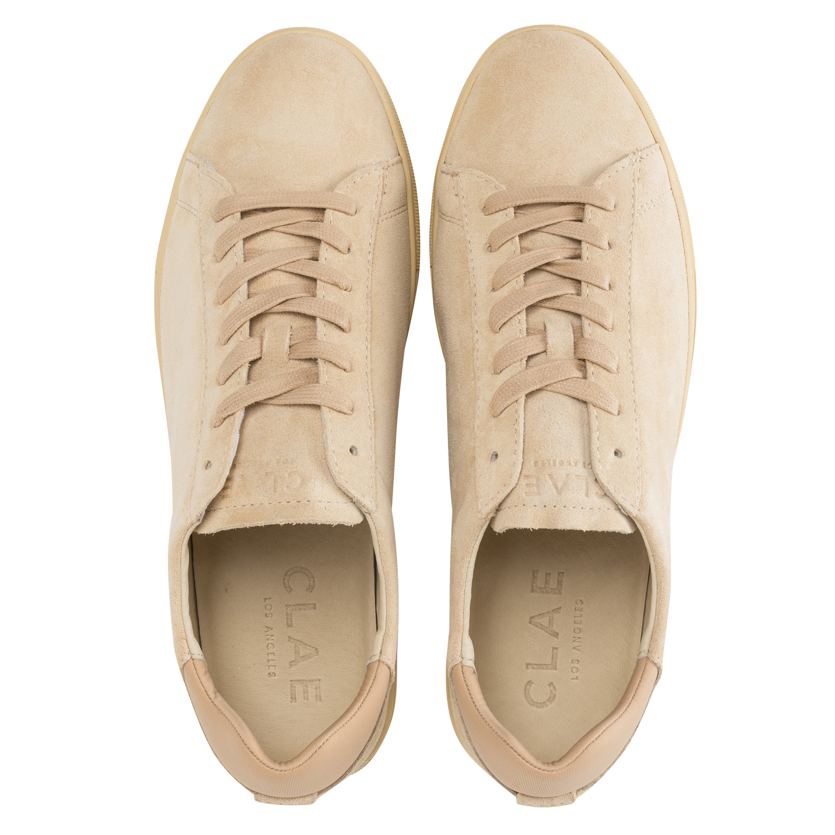 Suede low-top sneakers CLAE Beige