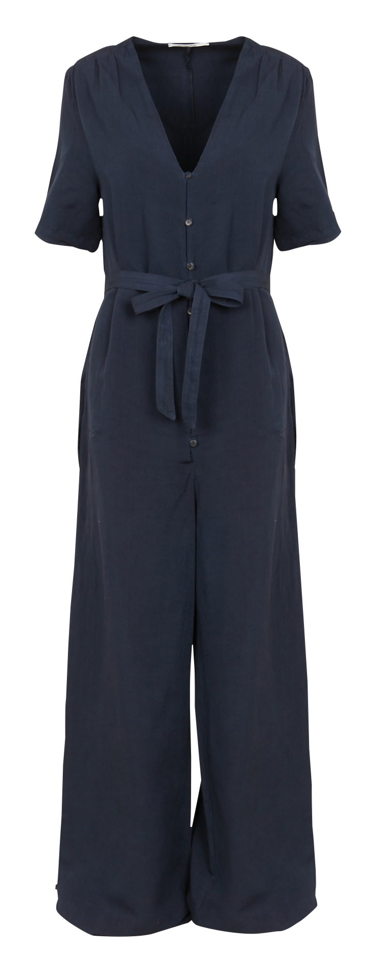 Straight-leg V-neck jumpsuit POMANDERE Blue