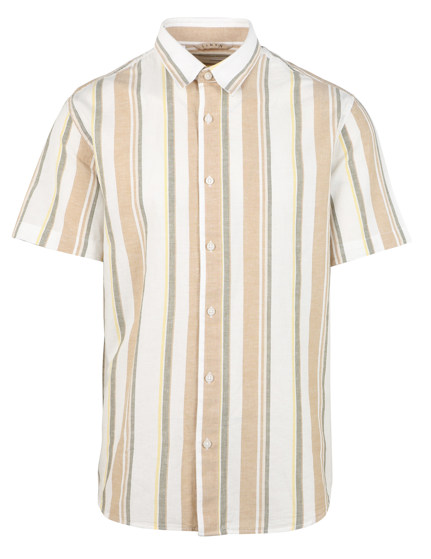 Printed cotton-blend shirt  SELECTED Brown