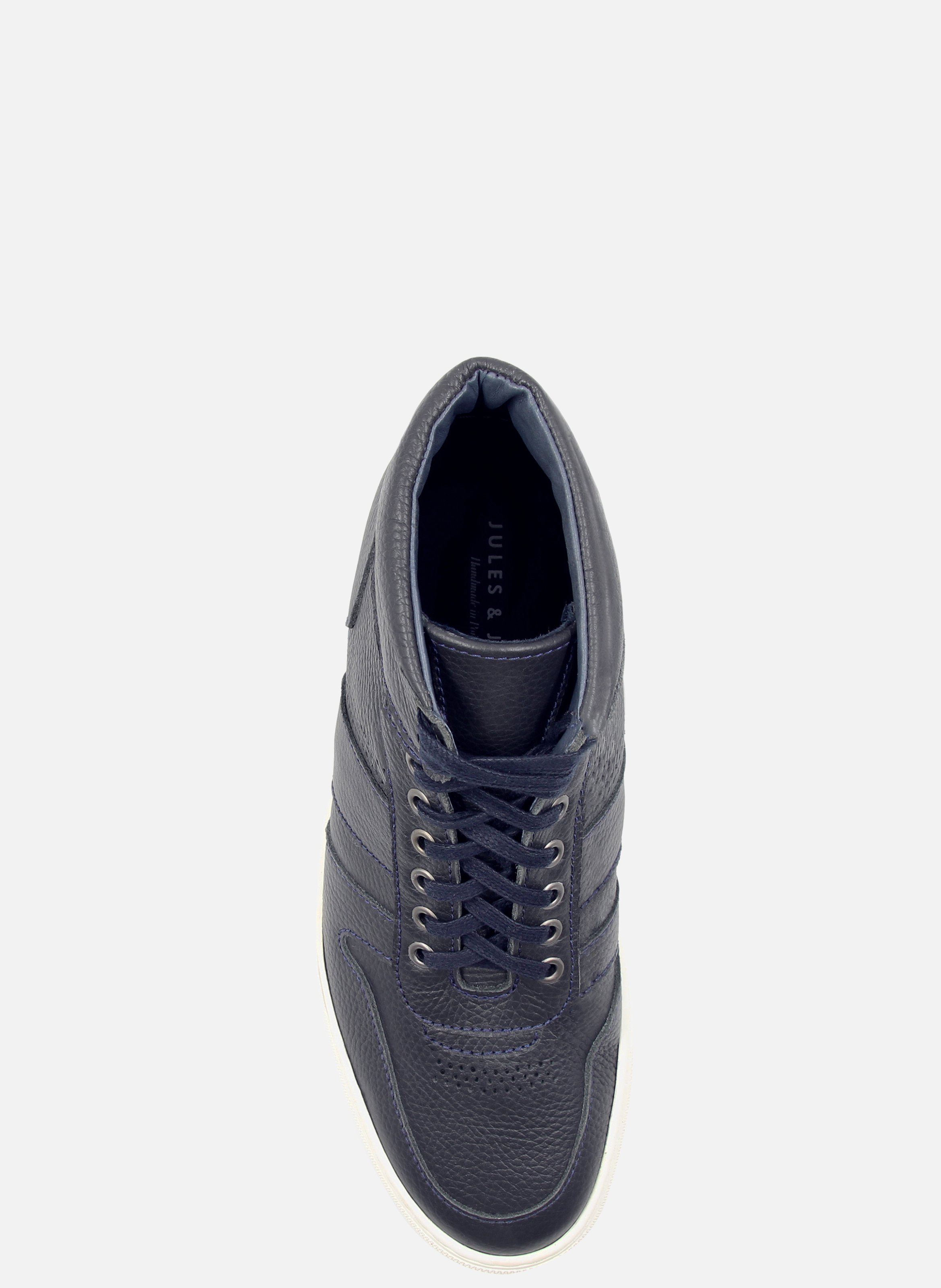 Grained leather Gaspard sneakers JULES & JENN Blue