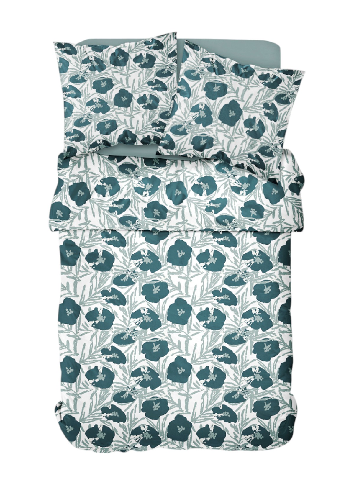 Printed cotton bed set TODAY LINGE DE MAISON White