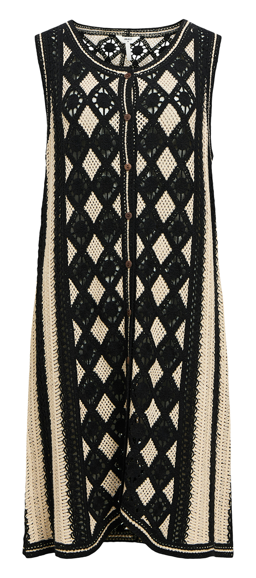 Short dress in blended organic cotton OBJECT Beige