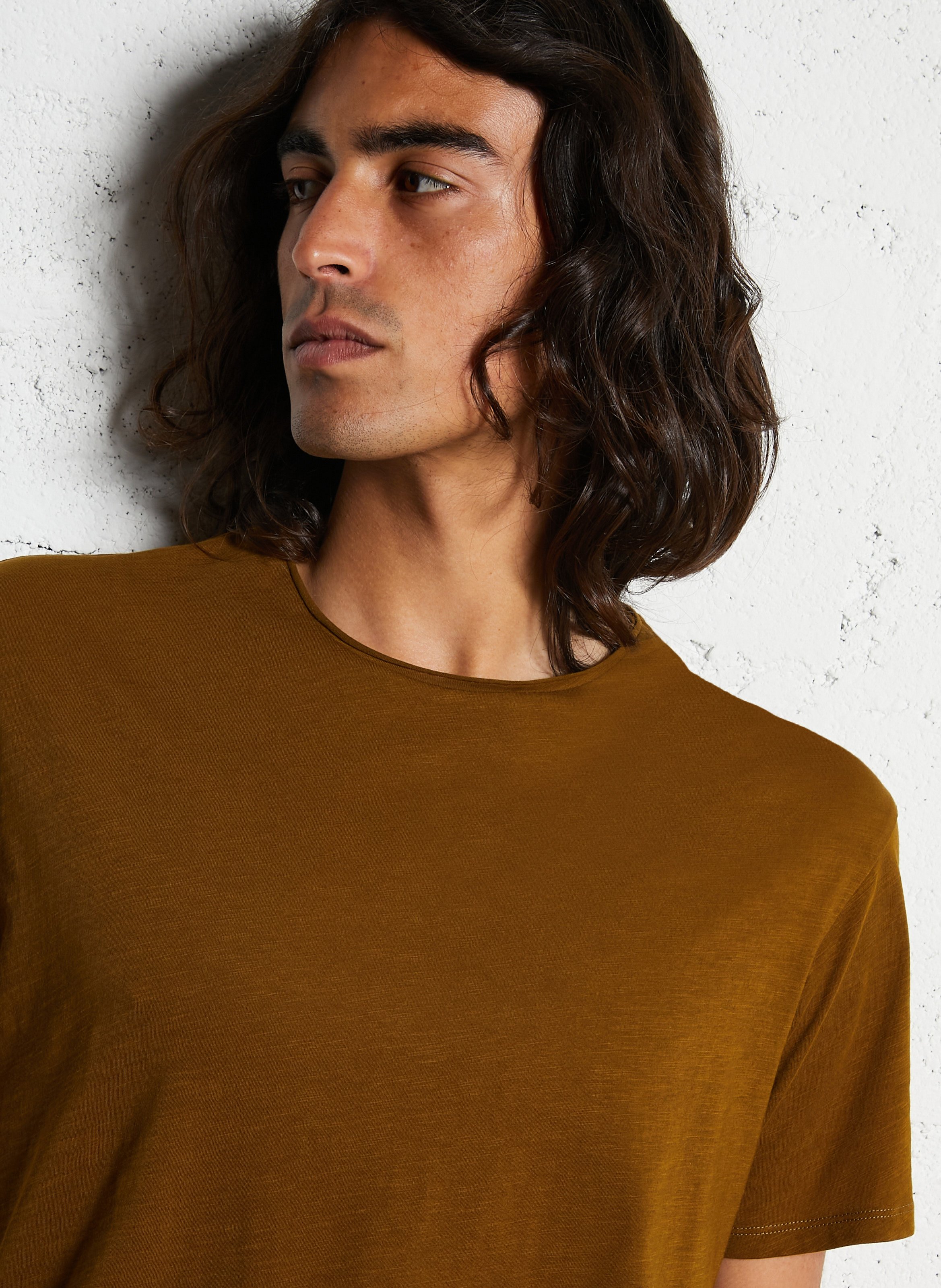 Straight fit round neck short sleeve t-shirt IKKS Yellow