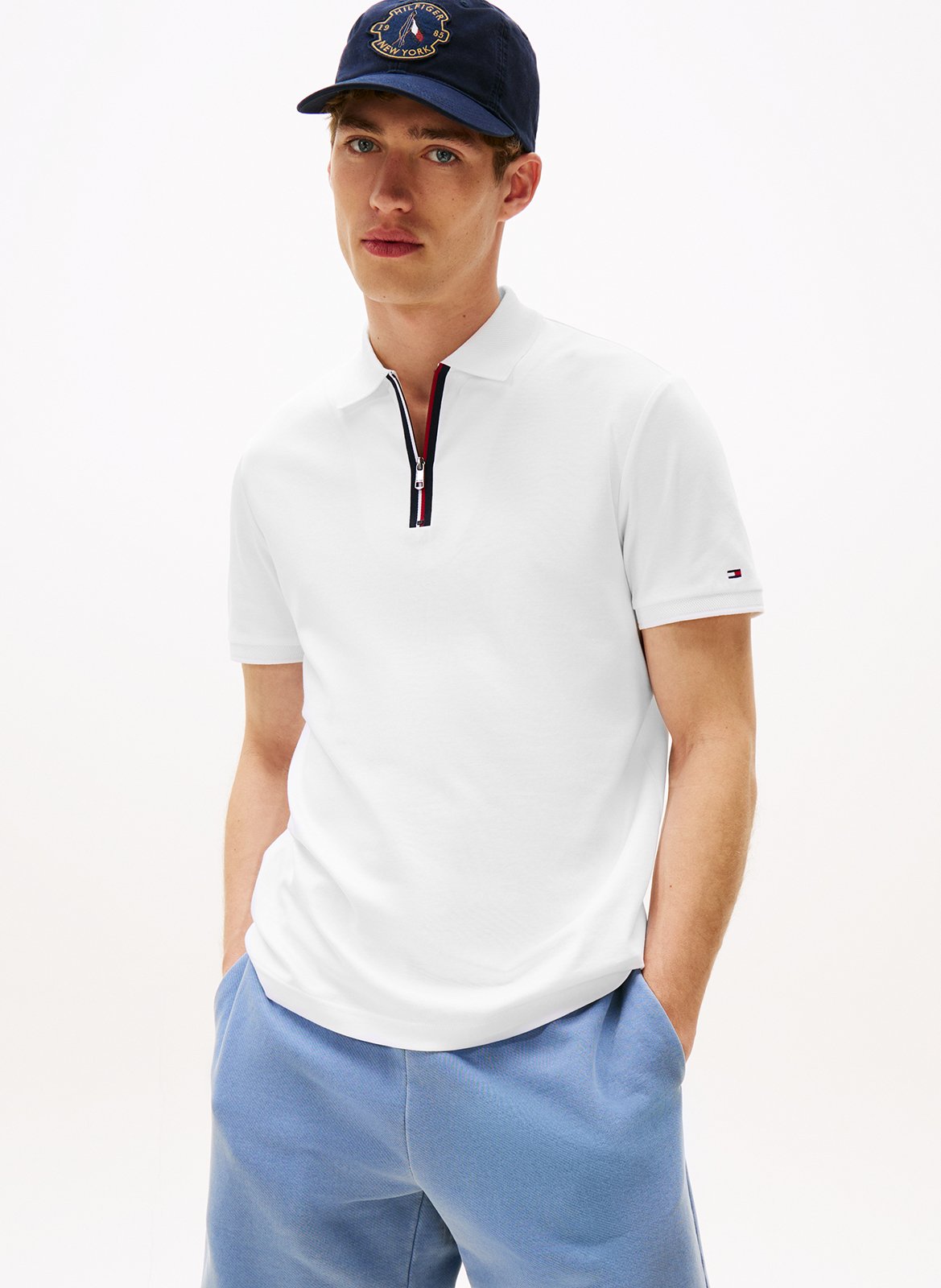 Polo droit en coton TOMMY HILFIGER