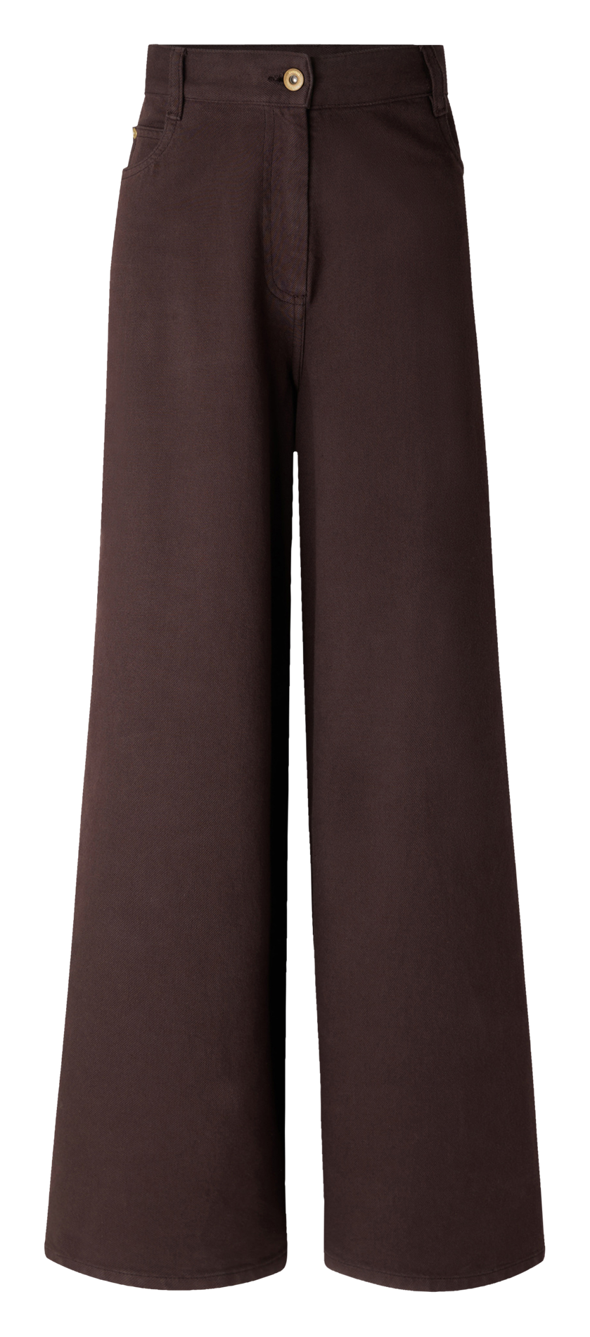 High-rise wide-leg cotton jeans SESSUN Brown