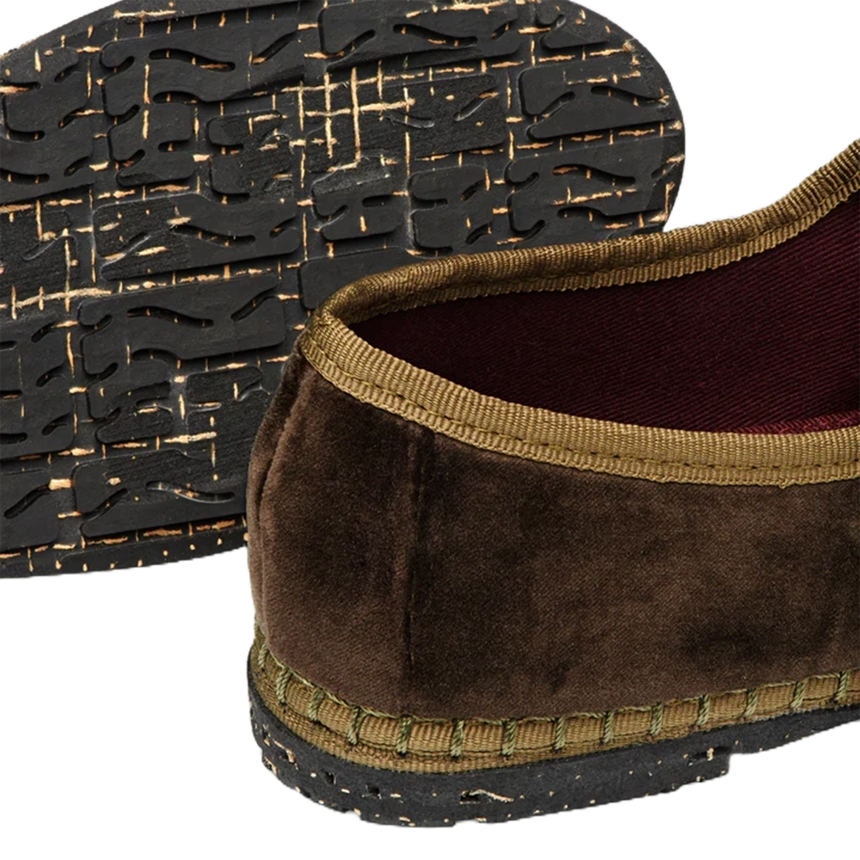 Cotton velvet ballerina flats FLABELUS Brown