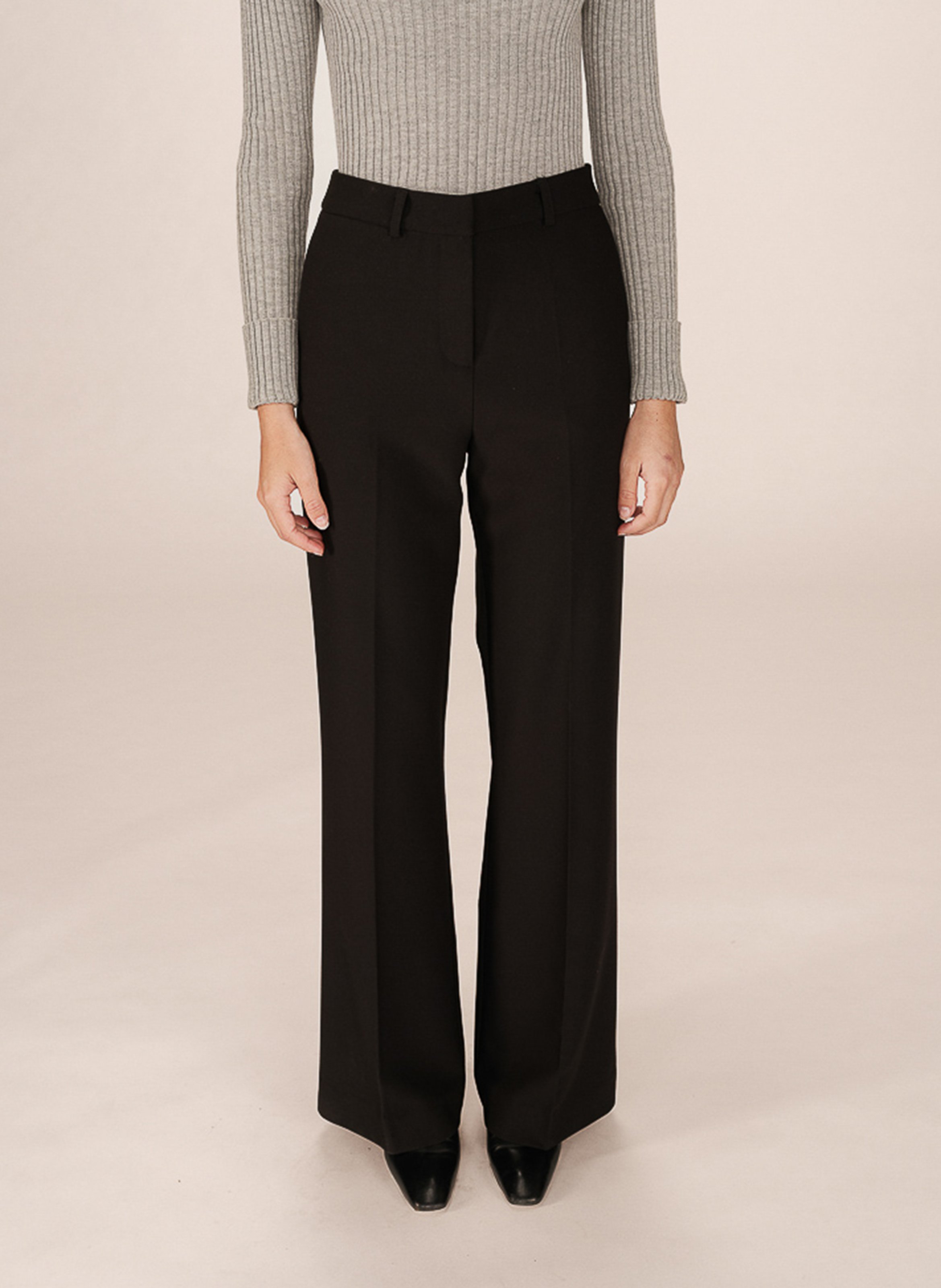 Flare tailored trousers GRACE ET MILA Black