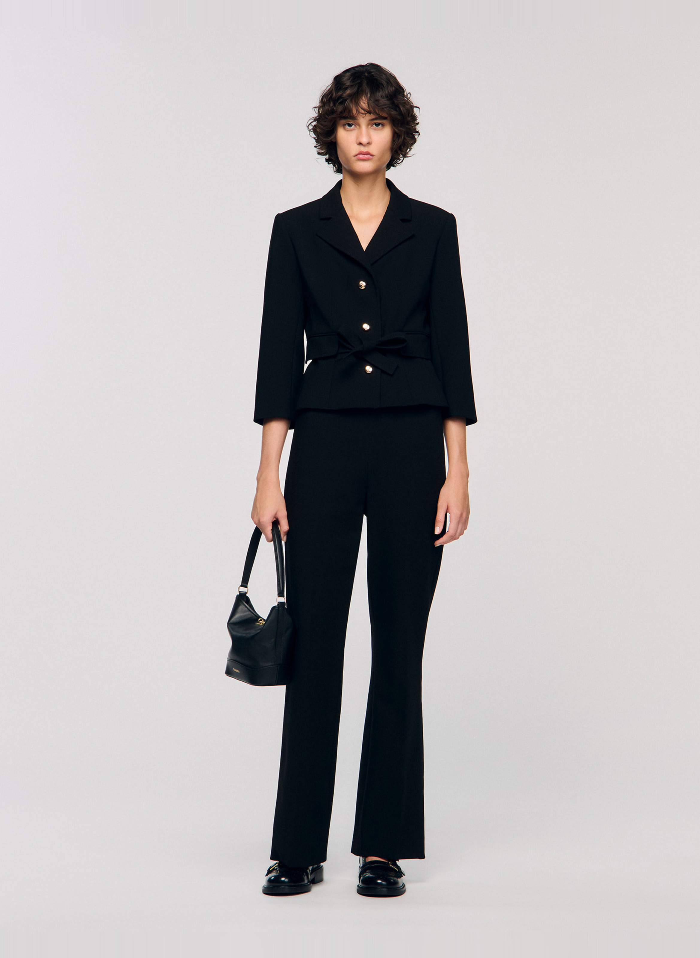 Flared pants SANDRO Black